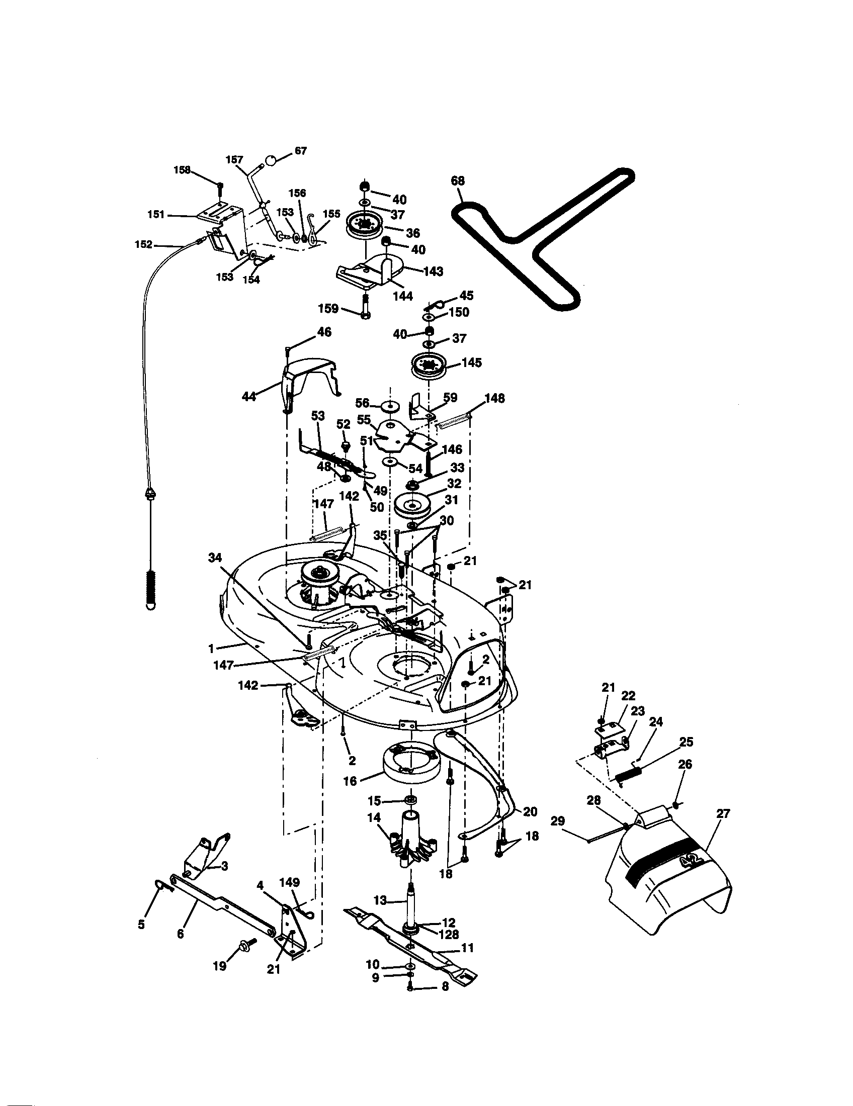 Craftsman 917270535 mower deck diagram
