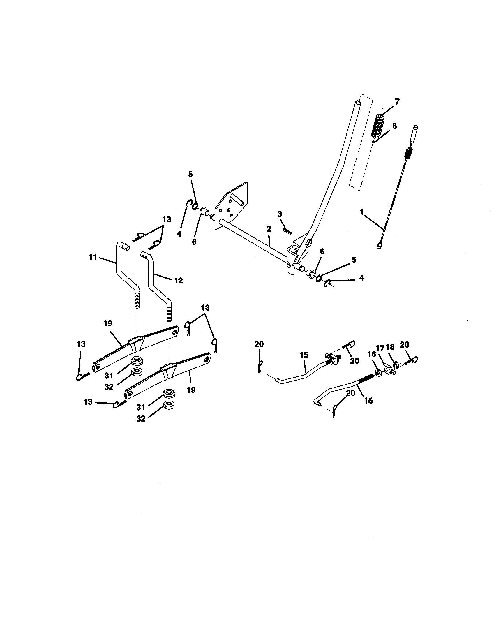 Craftsman 917270534 lift assembly diagram