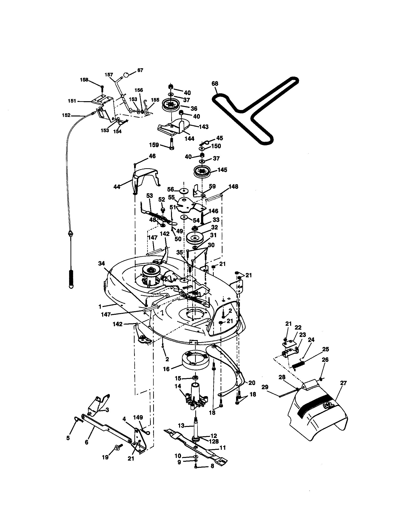 Craftsman 917270534 mower deck diagram
