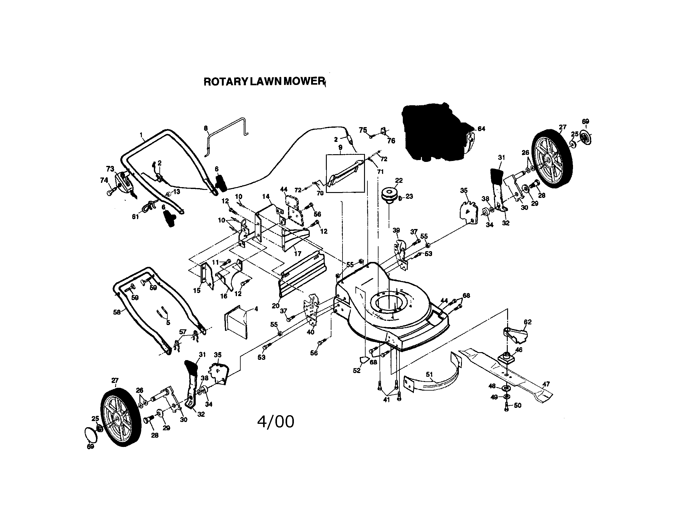 Craftsman 917379690 lawn mower diagram