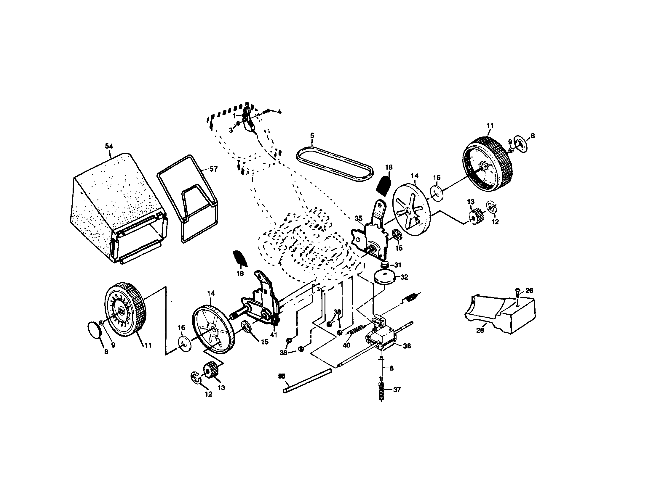 Craftsman 917379690 wheels and tires diagram