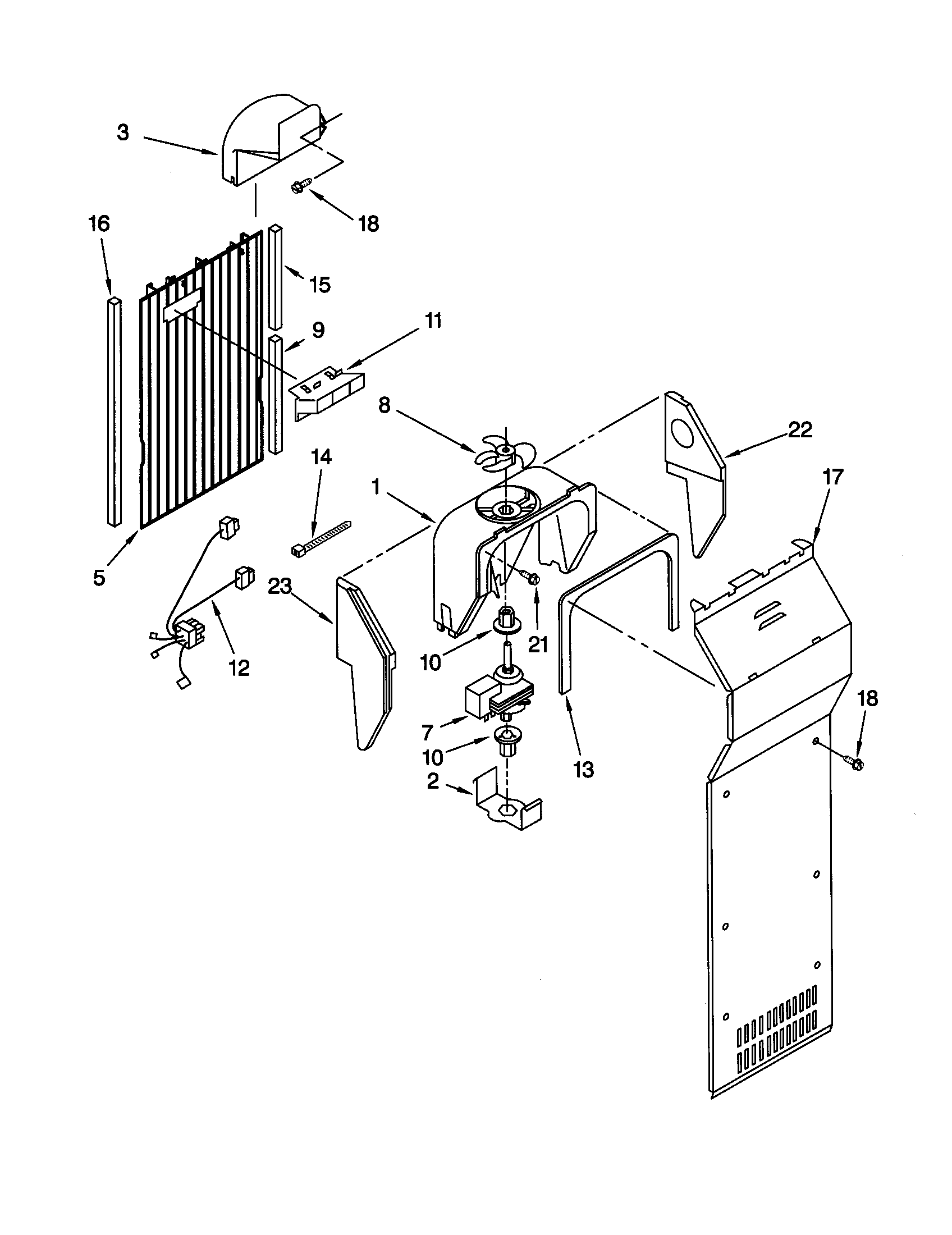 Kenmore 10659707991 air flow diagram
