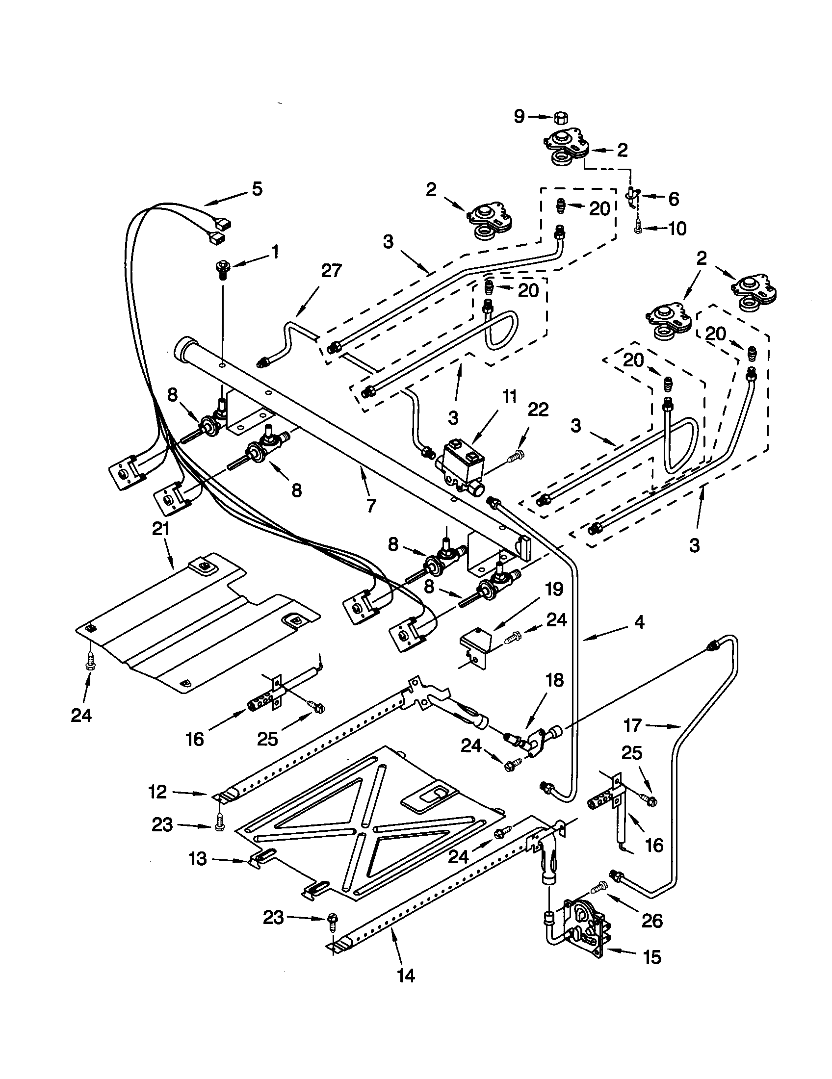Kenmore 66575834001 manifold diagram