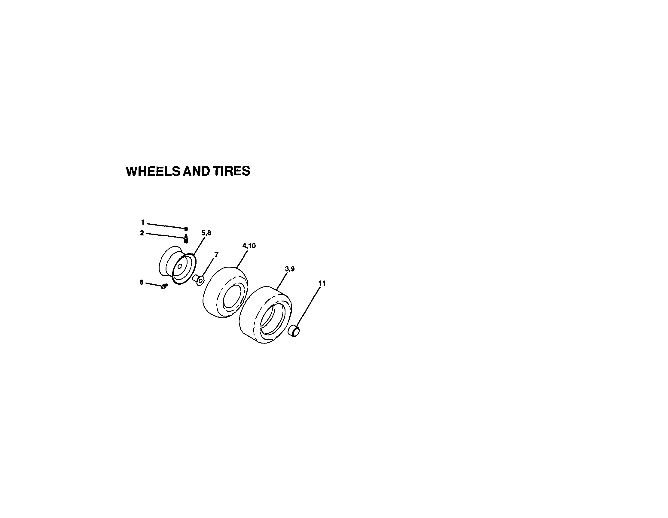 Craftsman 917270930 wheels and tires diagram