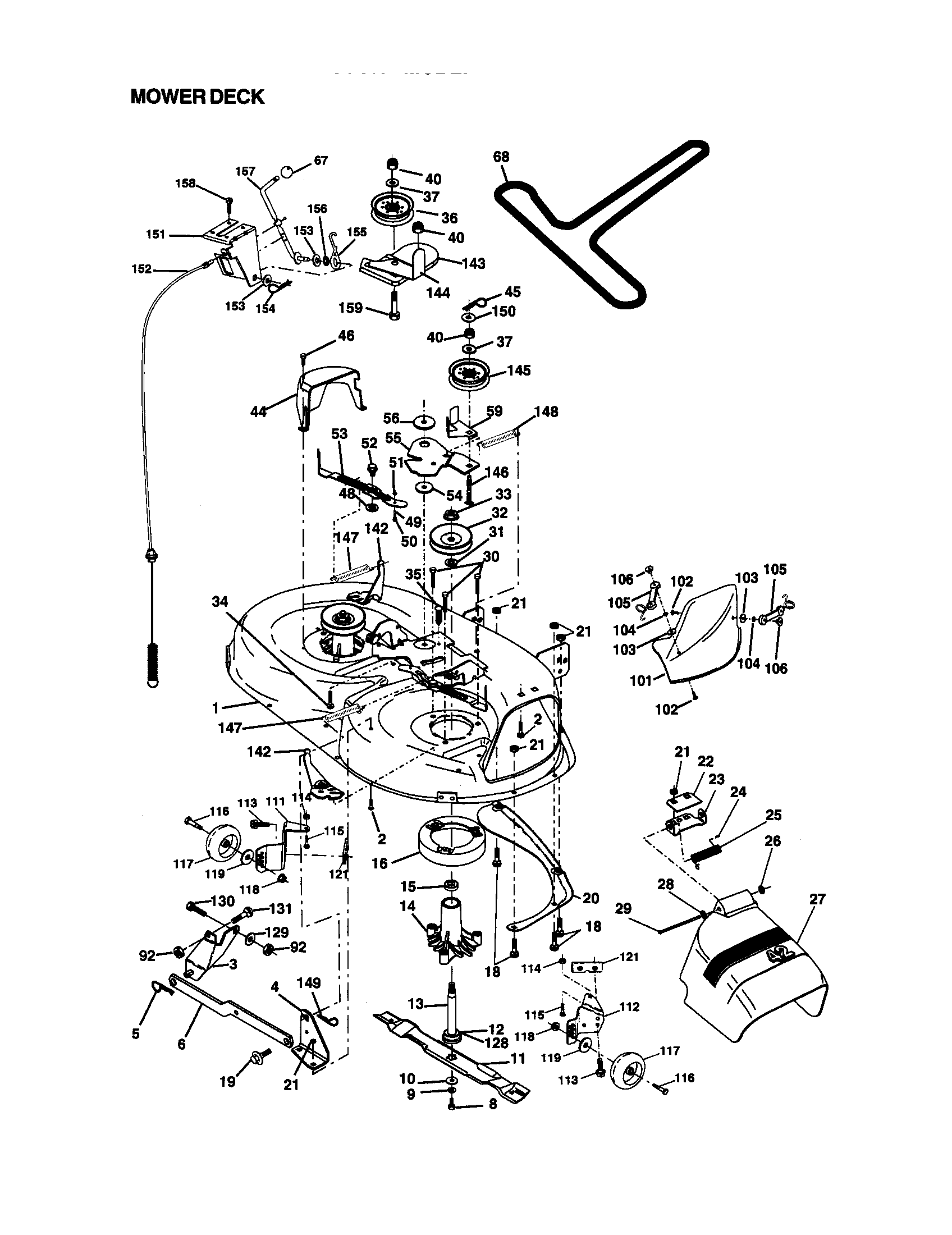 Craftsman 917270930 mower deck diagram