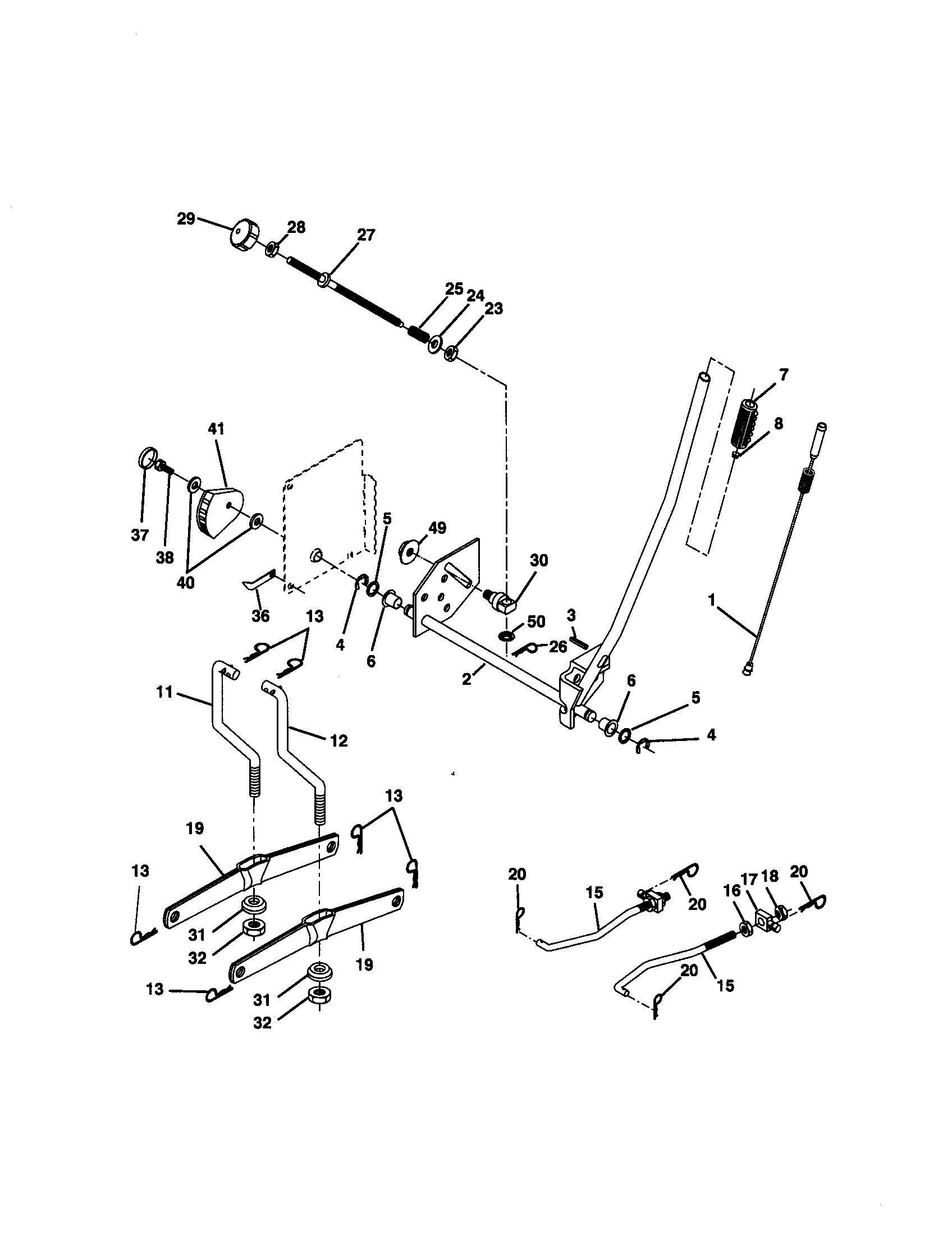 Craftsman 917272202 lift assembly diagram