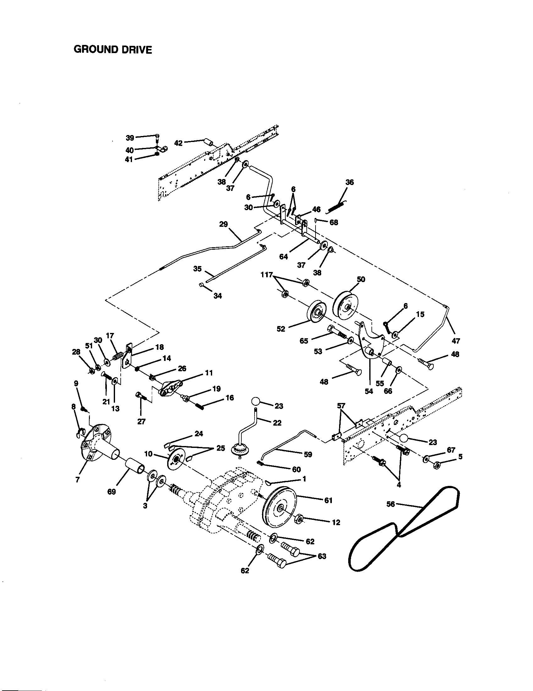 Craftsman 917272952 ground drive diagram