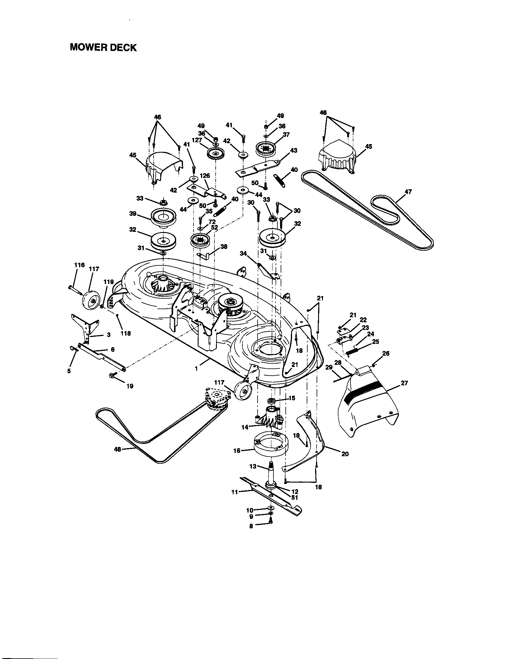 Craftsman 917272952 mower deck diagram