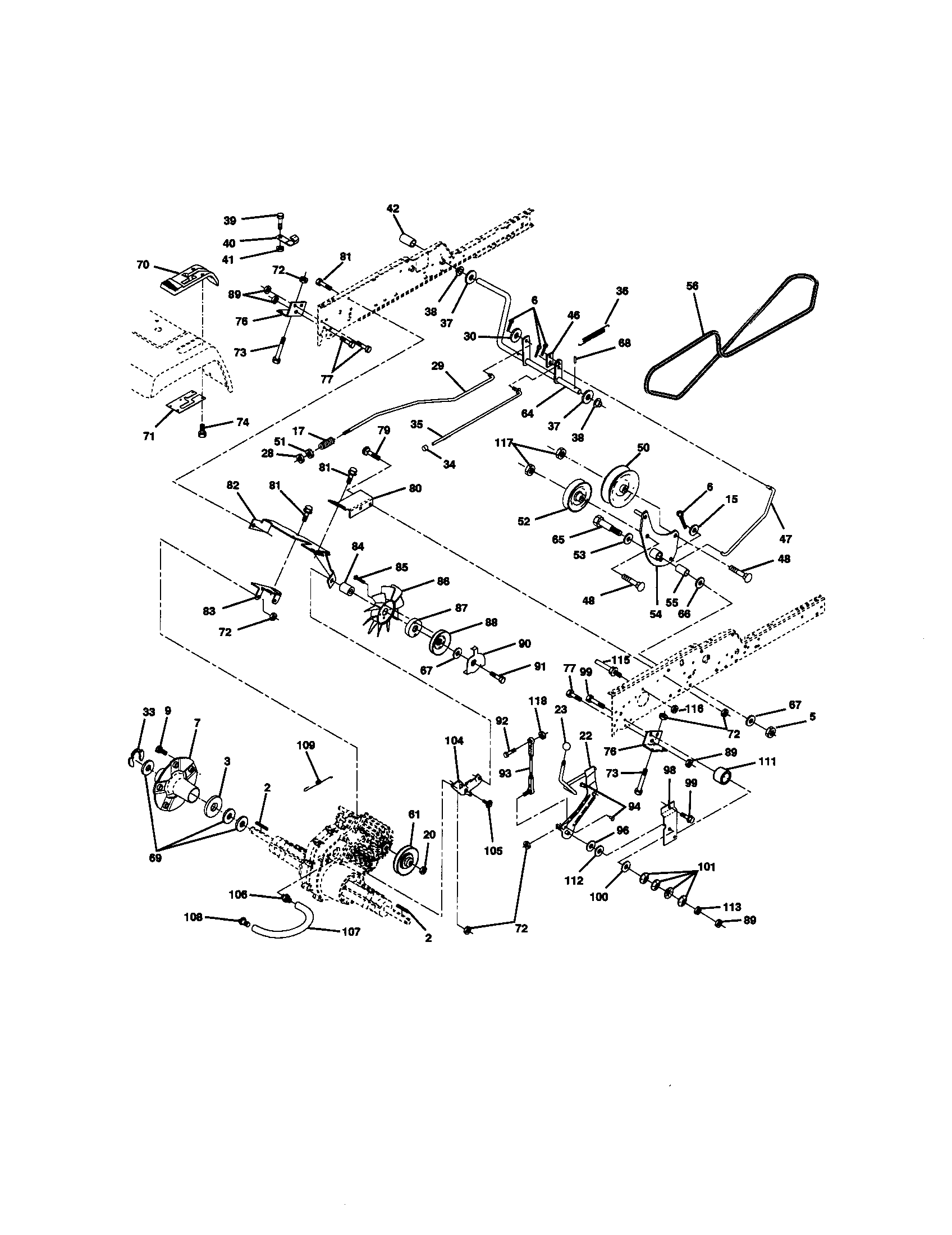 Craftsman 917272961 ground drive diagram