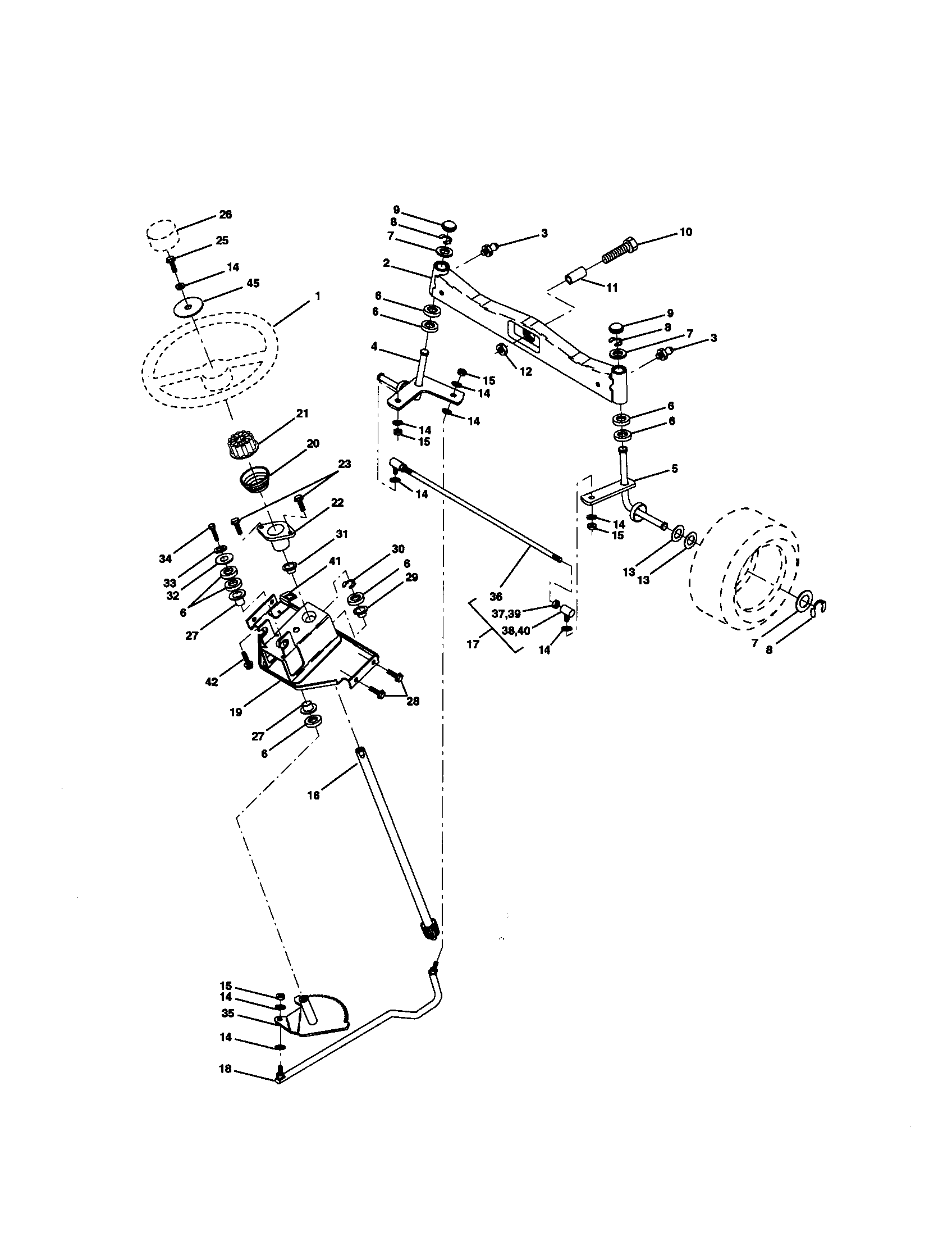 Craftsman 917272961 steering diagram