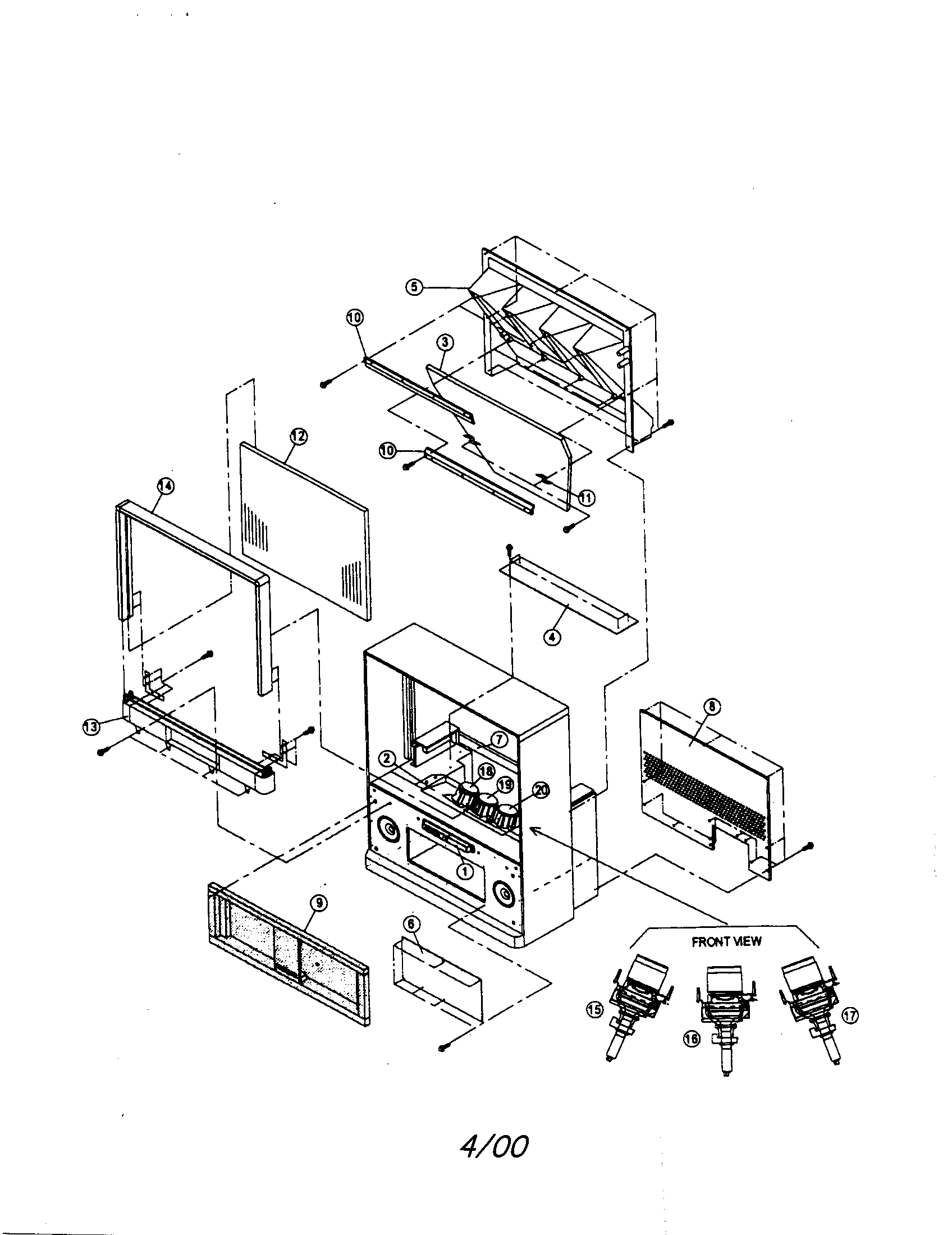 Hitachi 61SBX59B projection t.v. diagram