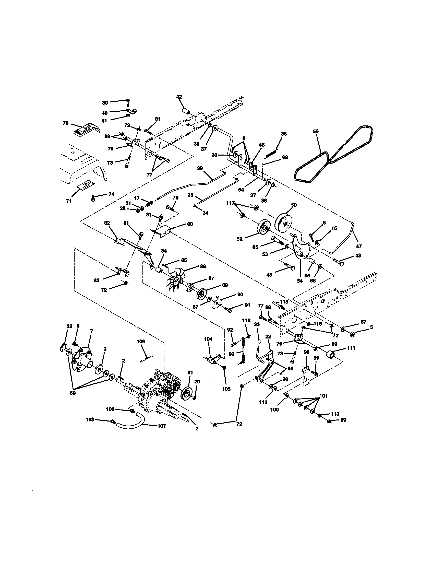 Craftsman 917273101 ground drive diagram