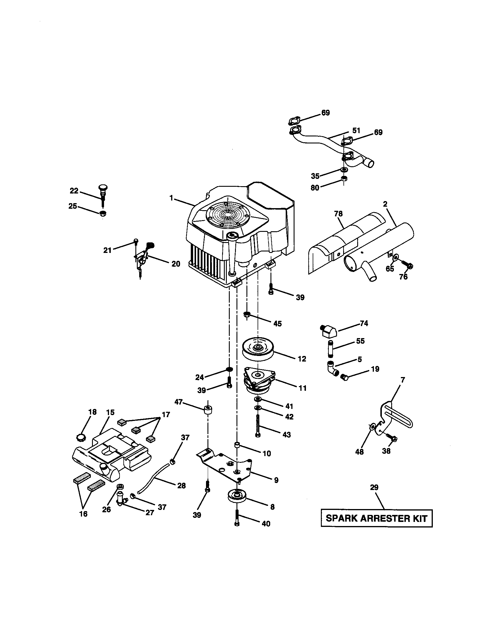 Craftsman 917273101 engine diagram