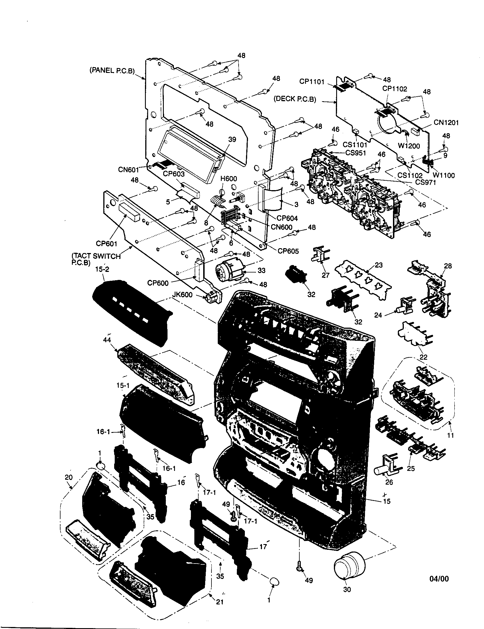 Panasonic SA-AK27 table top system diagram