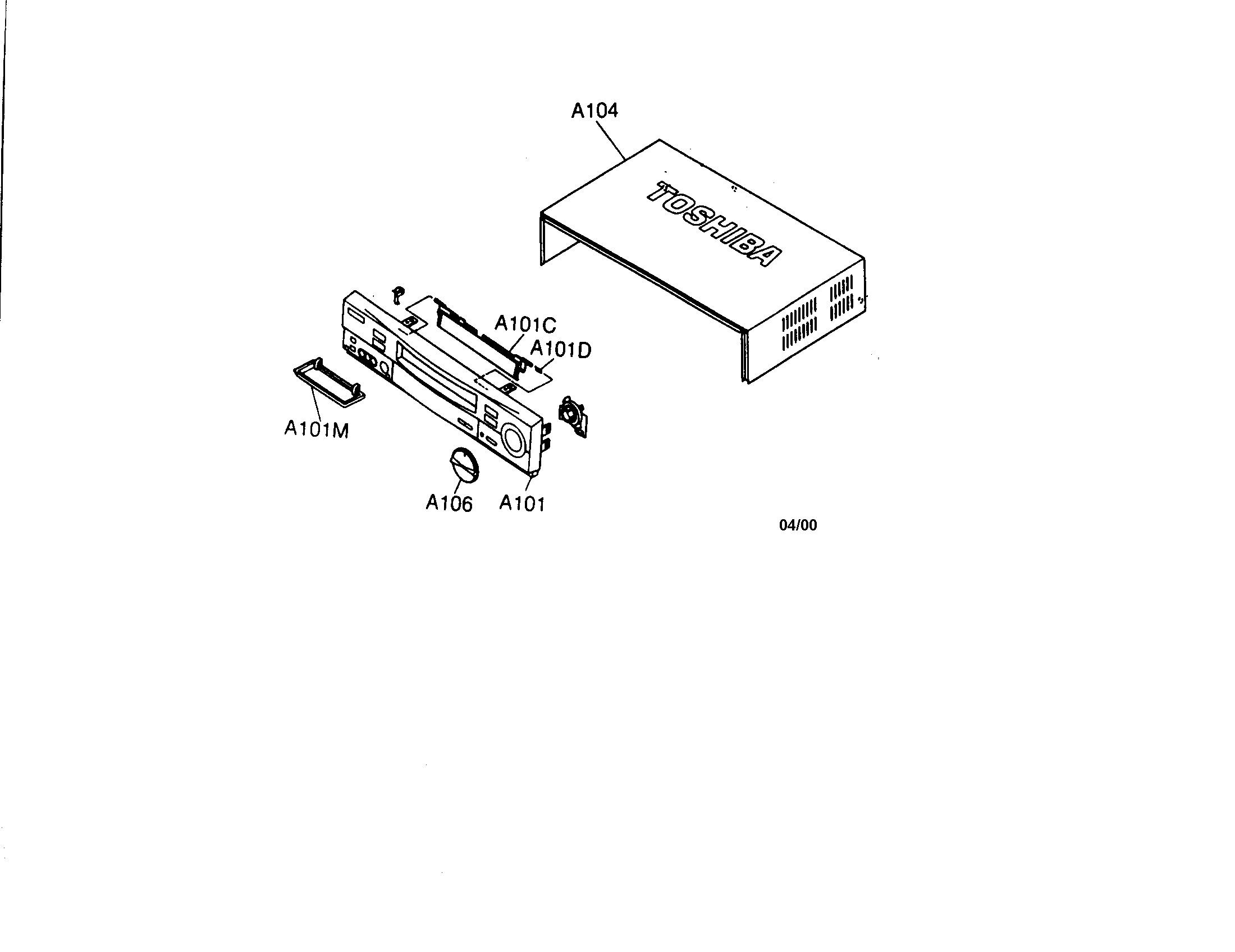 Toshiba M-754 vcr diagram