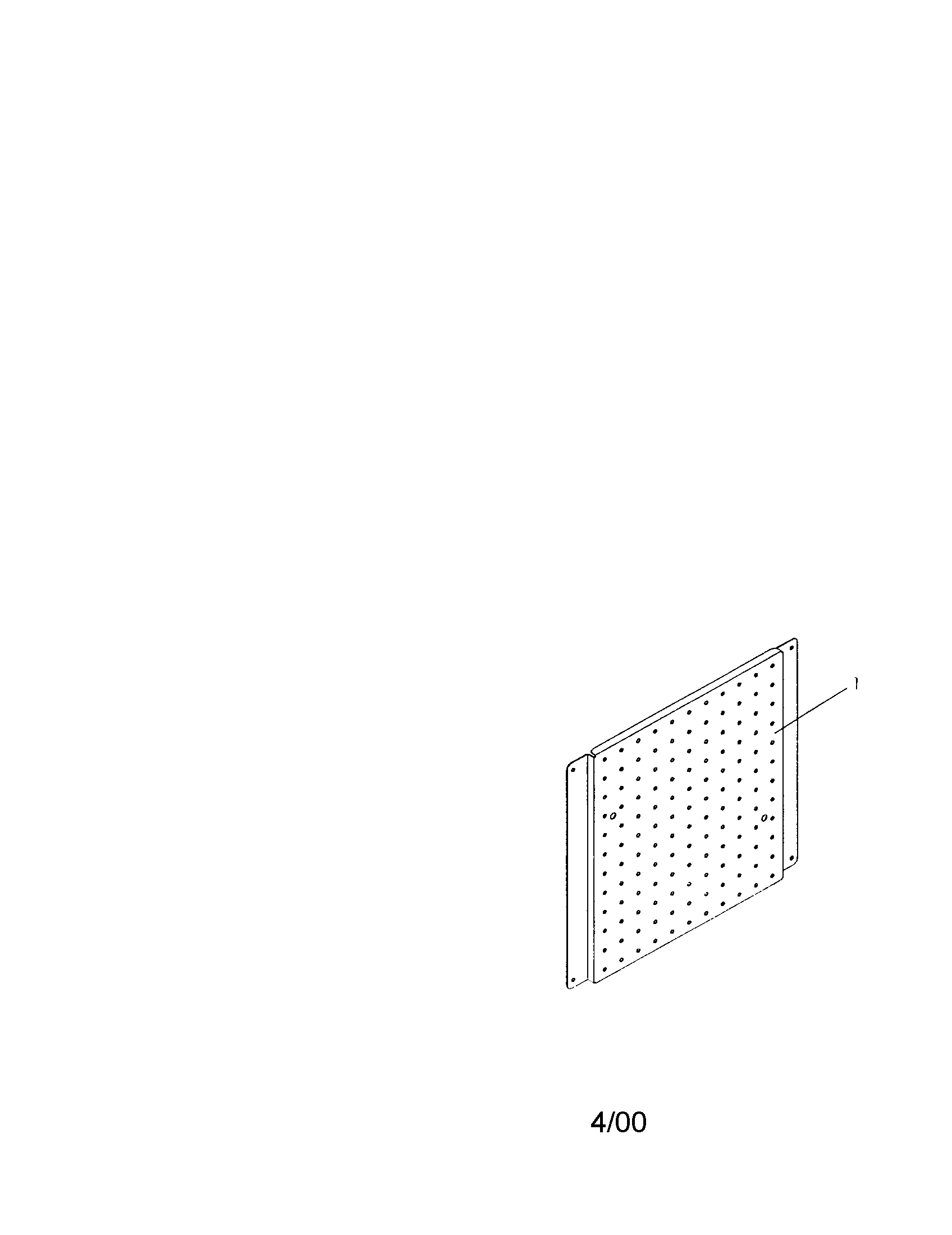 Craftsman 706655415 pegboard side accessory diagram