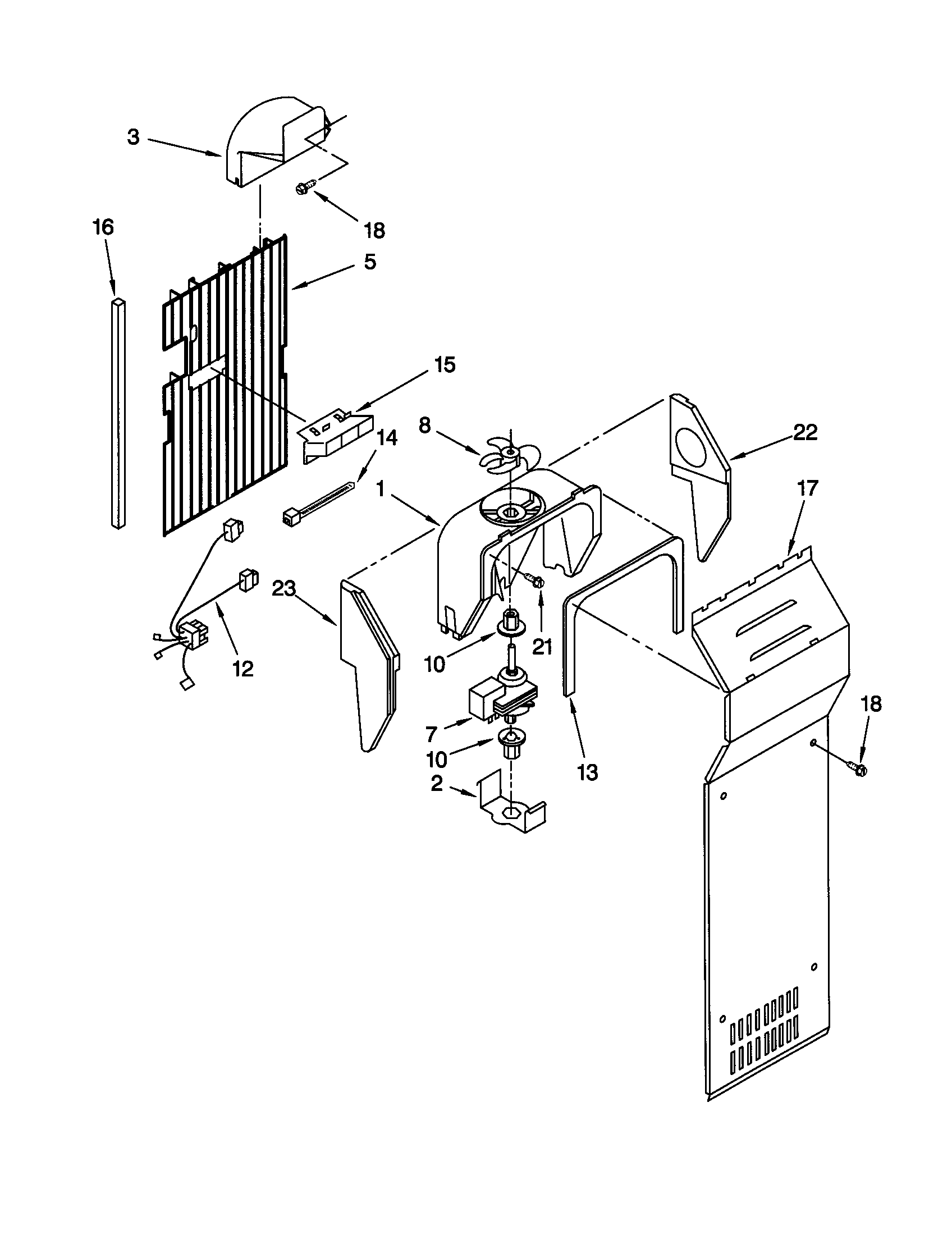 Kenmore 10659532991 air flow diagram