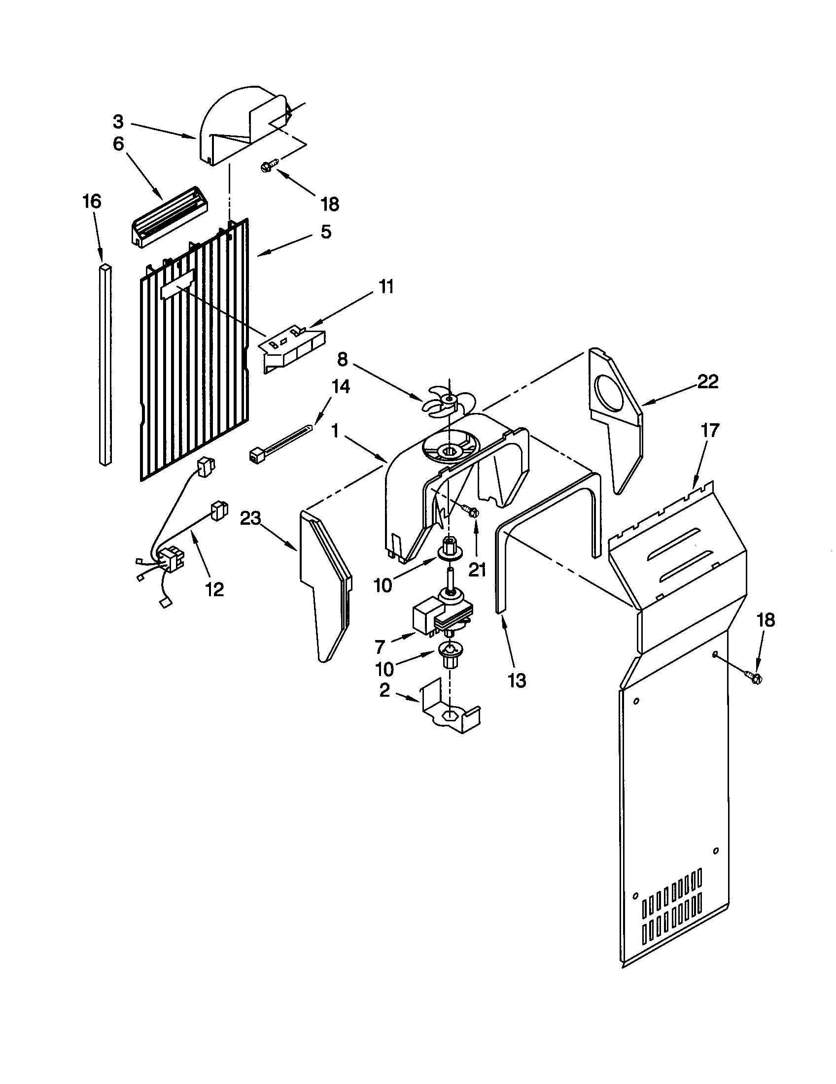 Kenmore 10659087892 air flow diagram