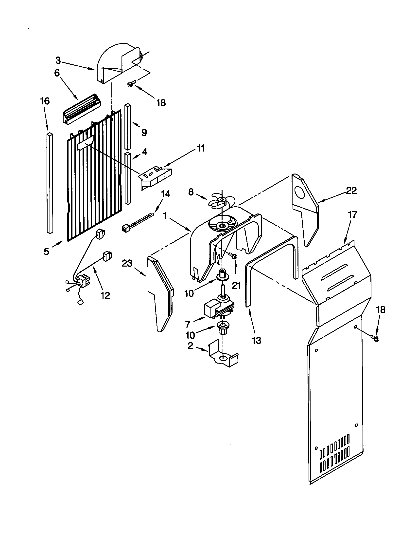 Kenmore 10659209991 air flow diagram