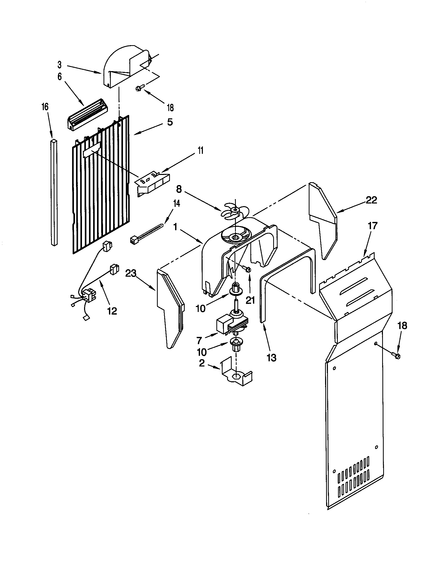 Kenmore 10659069991 air flow diagram