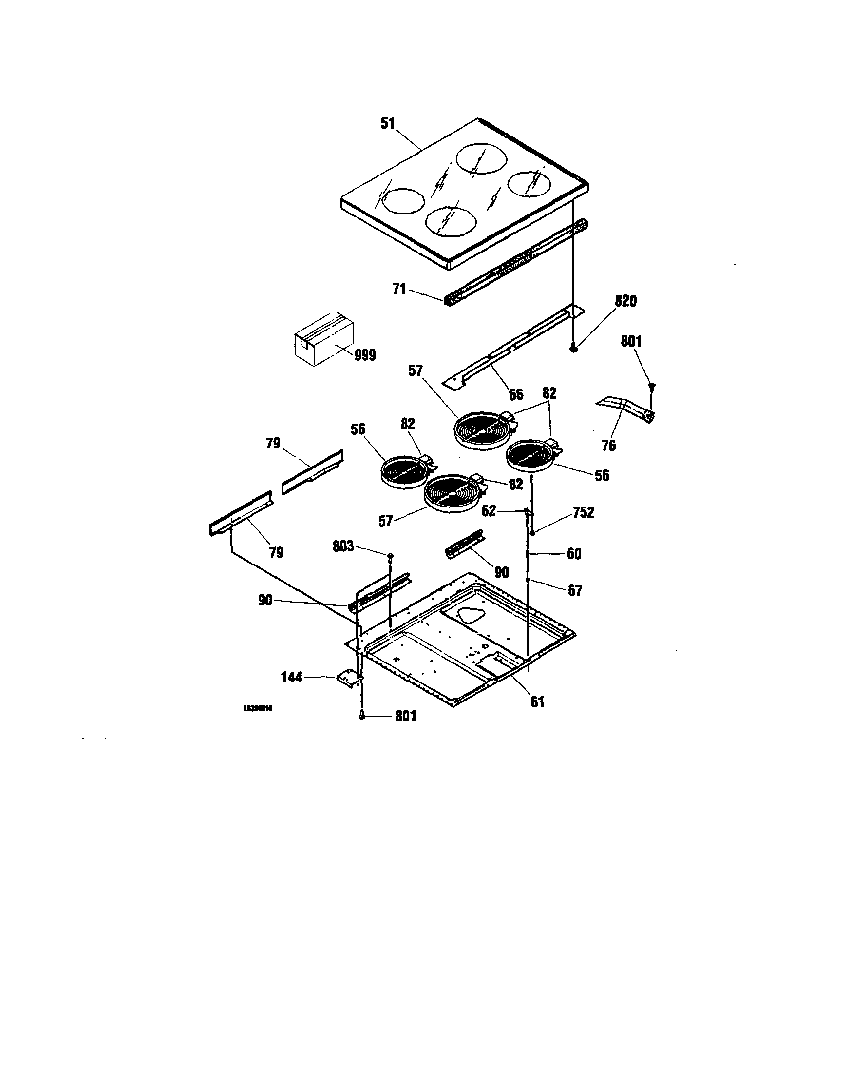Kenmore 91195479891 maintop section diagram