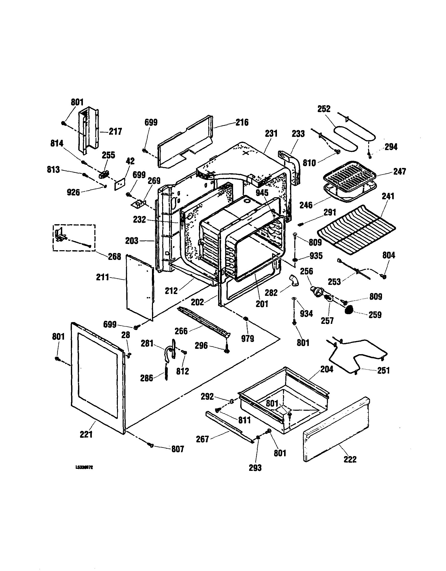 Kenmore 91195479891 body section diagram