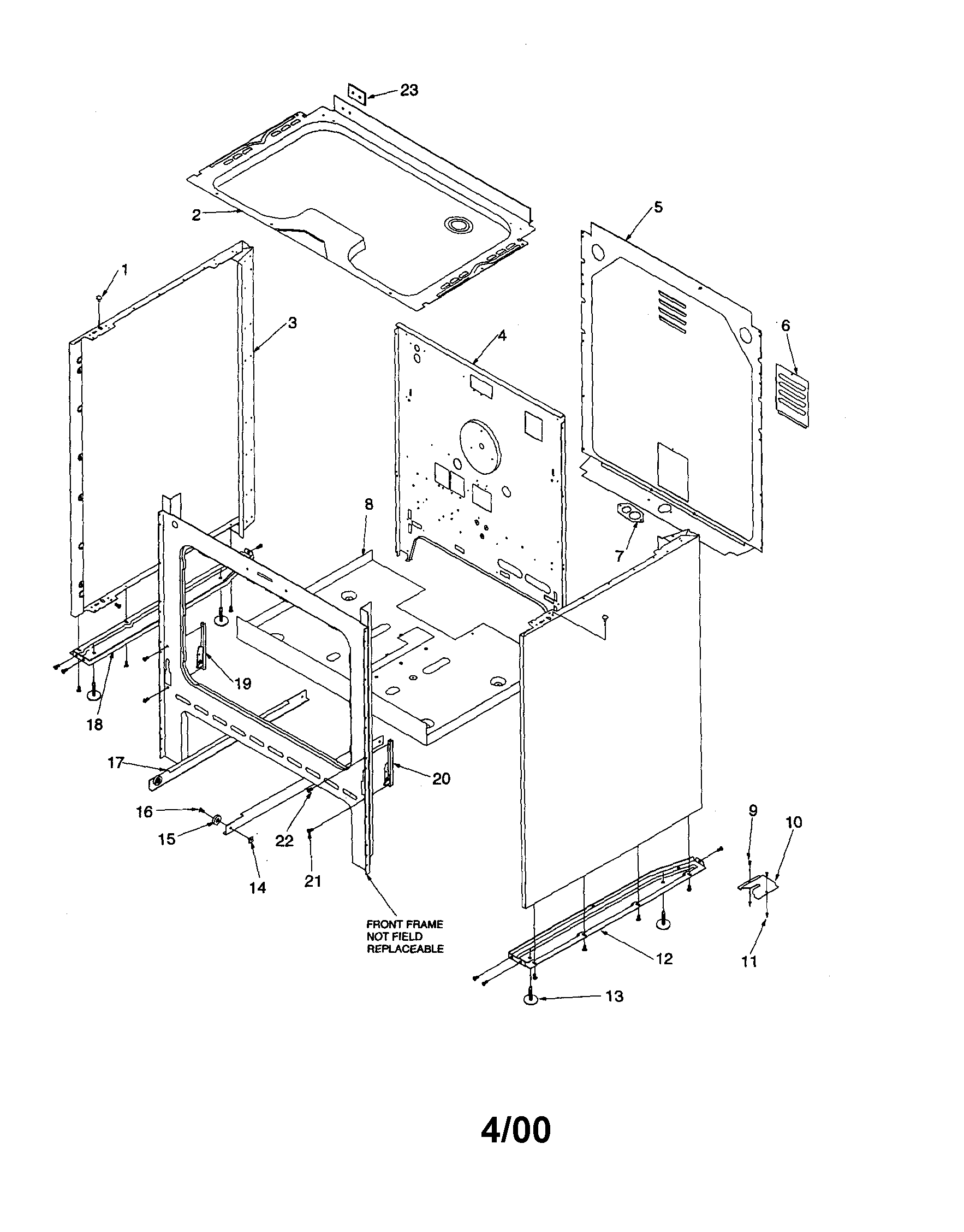 Caloric CSR3602WW/P1143838NWW cabinet diagram