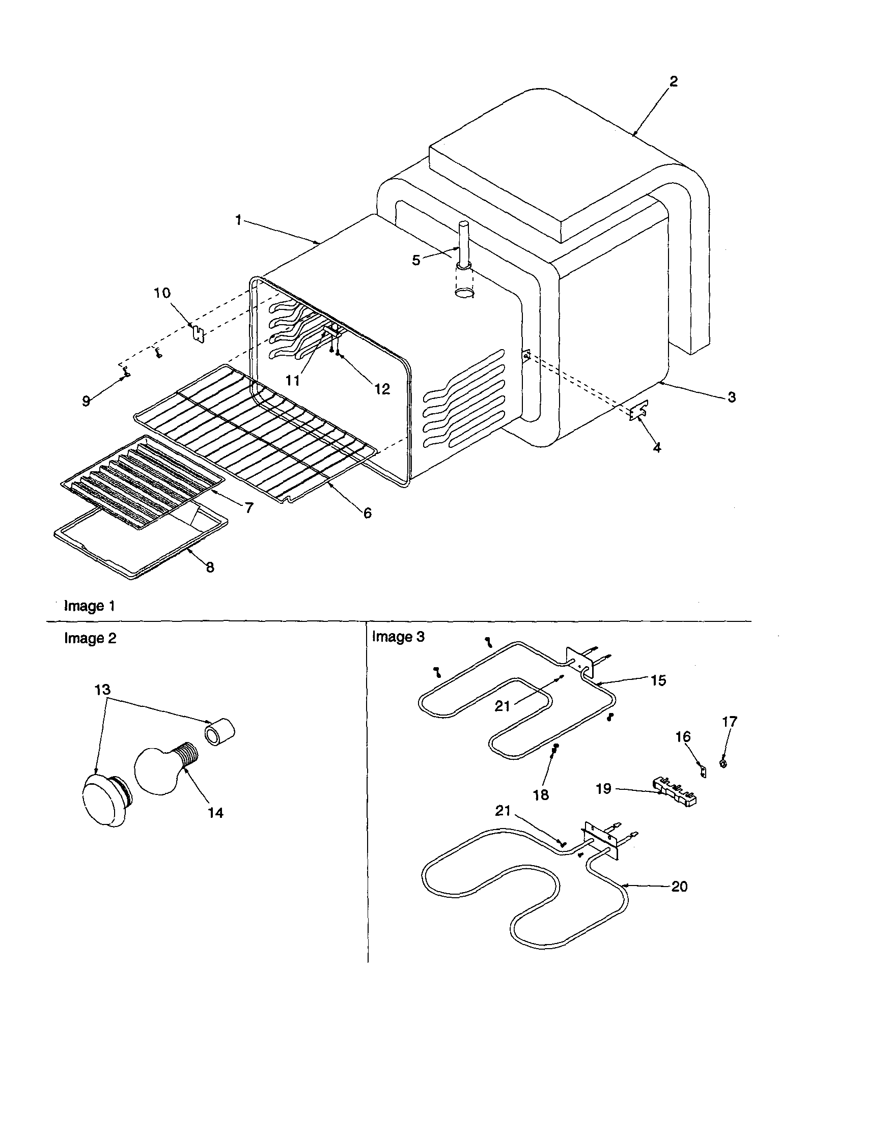 Caloric CSR3602WW/P1143838NWW cavity diagram