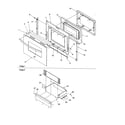 Amana ARR3400L-P1143832NL oven door and storage drawer diagram
