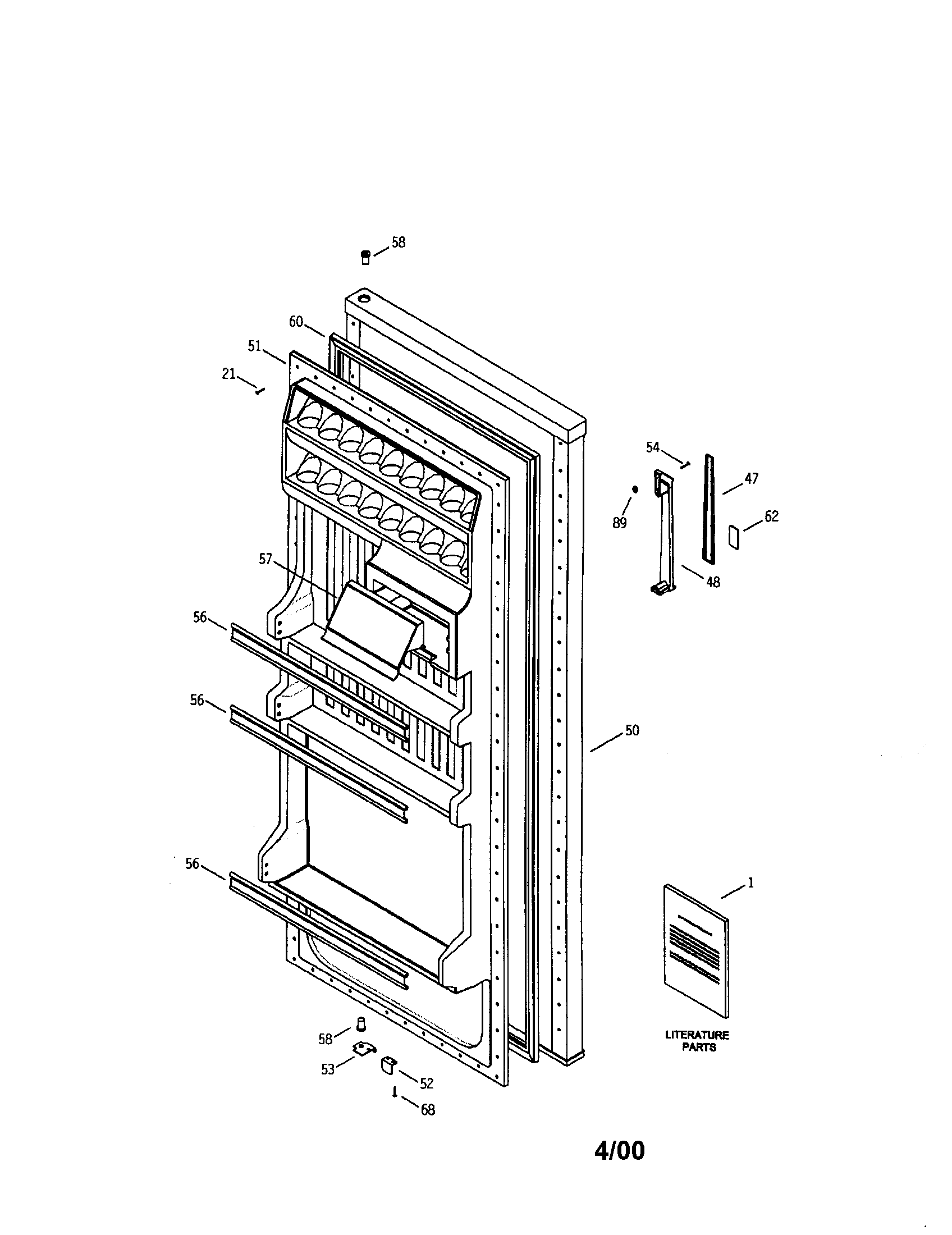 Kenmore 36369001990 door diagram