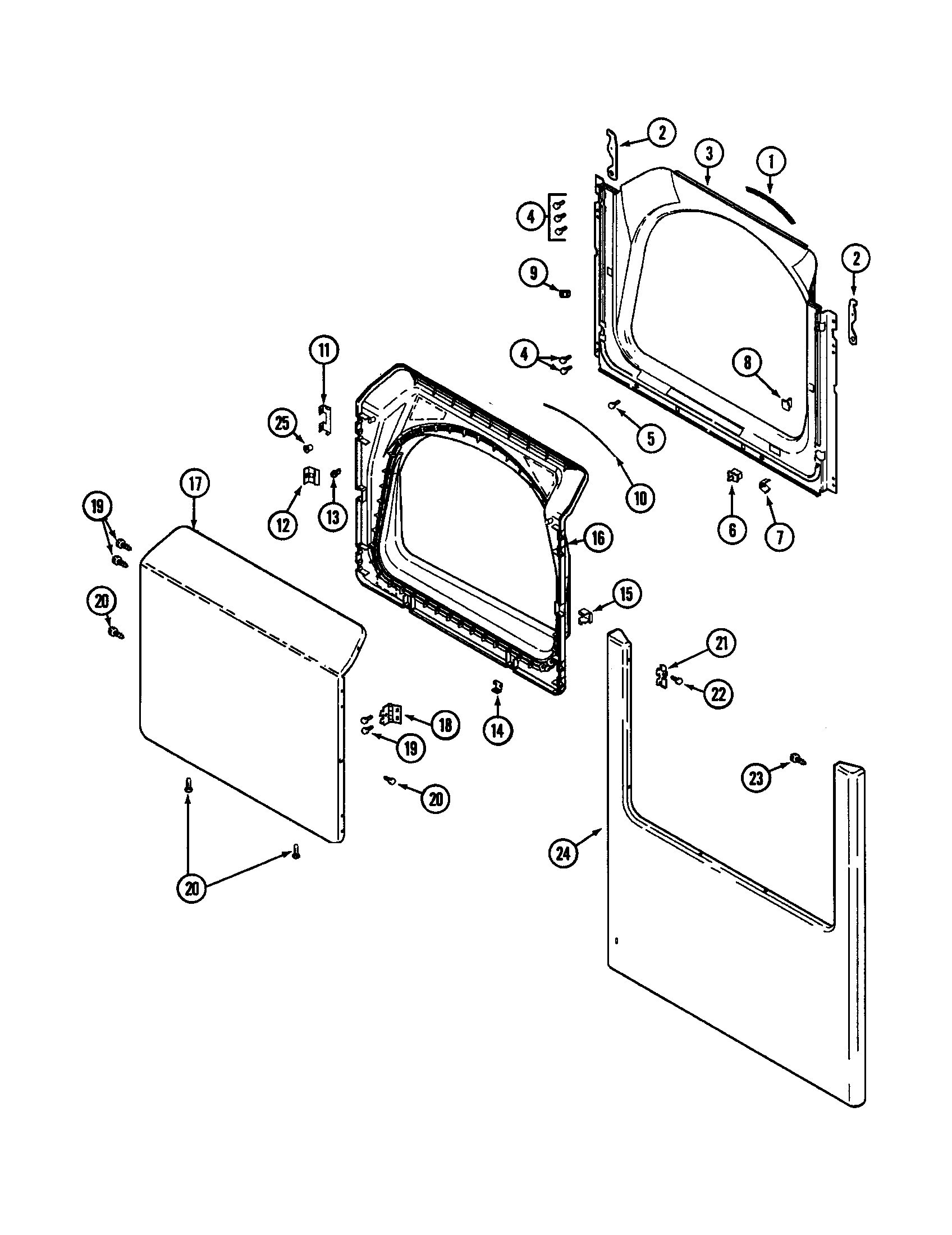 Maytag MDE5000AYQ door diagram