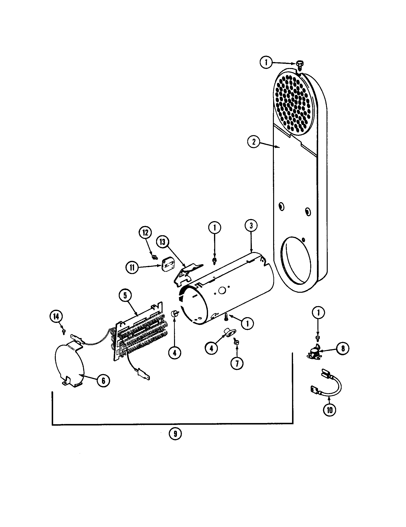 Maytag MDE5000AYQ heater (mde5000ayw/ayq) diagram