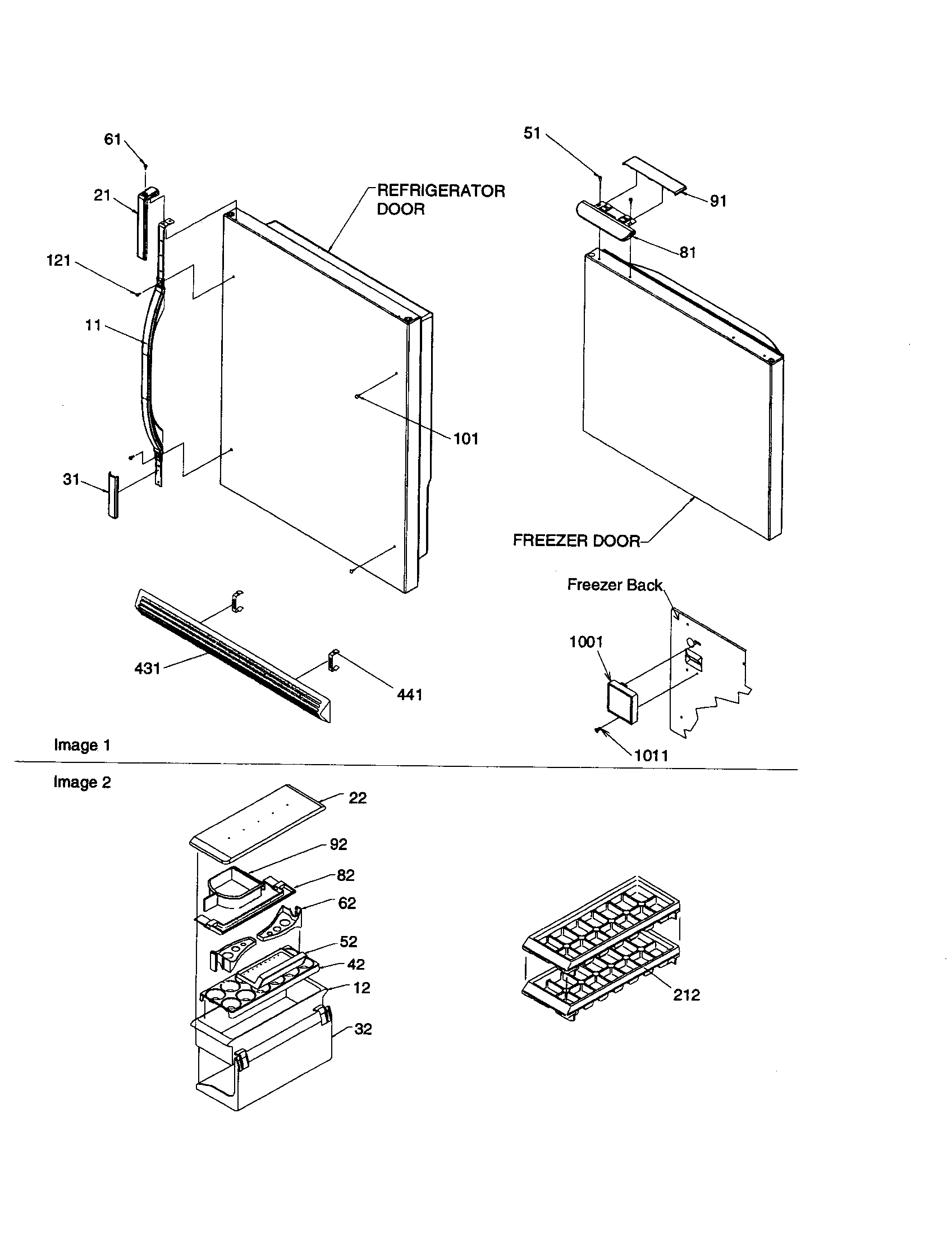 Amana BR18VL-P1320703WL door handles and accessories diagram