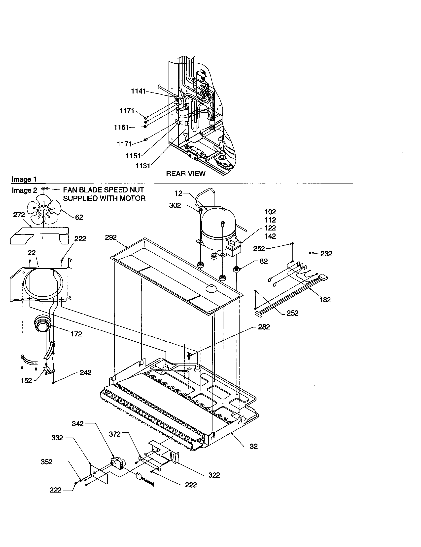 Amana BR18VL-P1320703WL machine compartment diagram