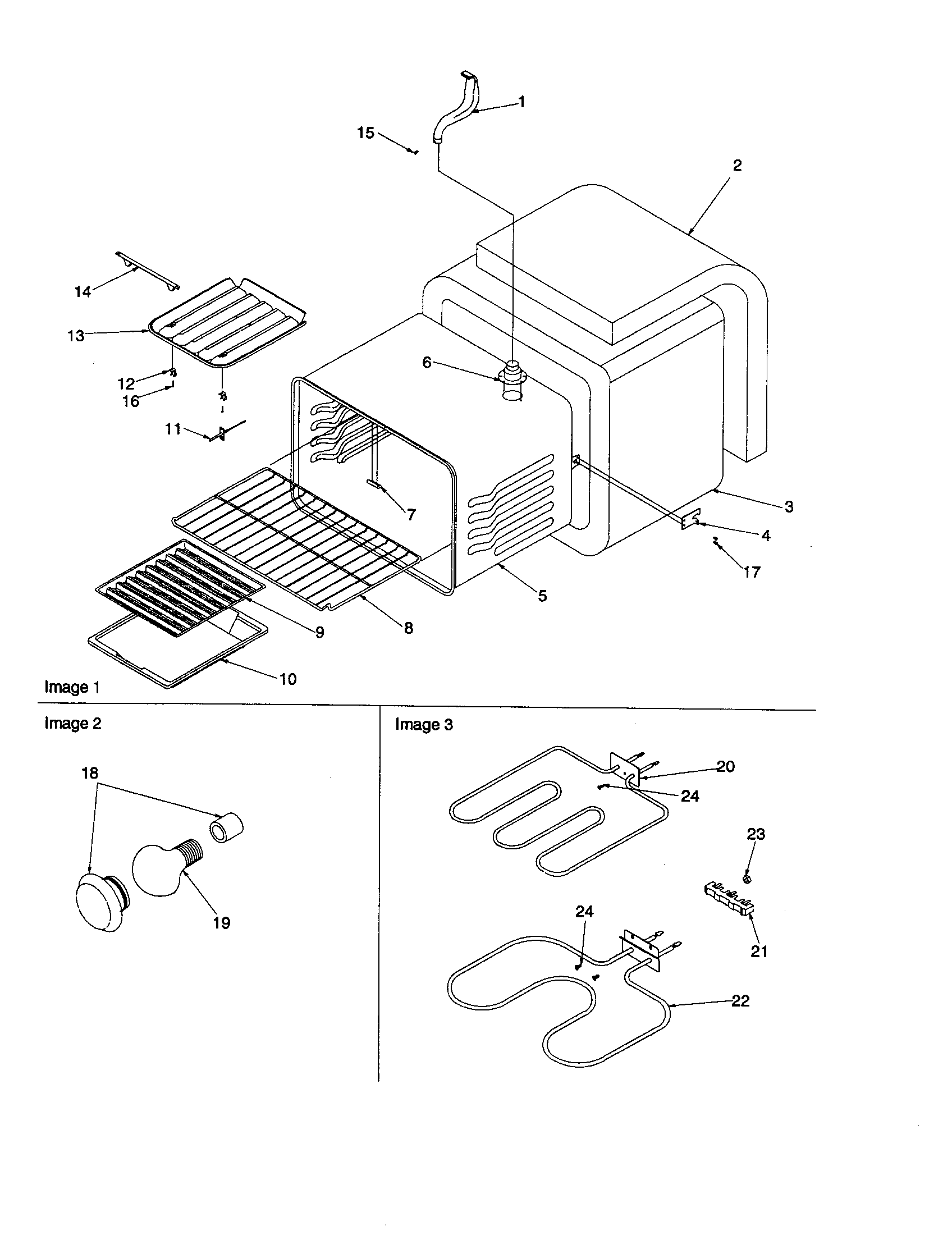 Amana ZRT6510WW/P1143825NWW cavity diagram