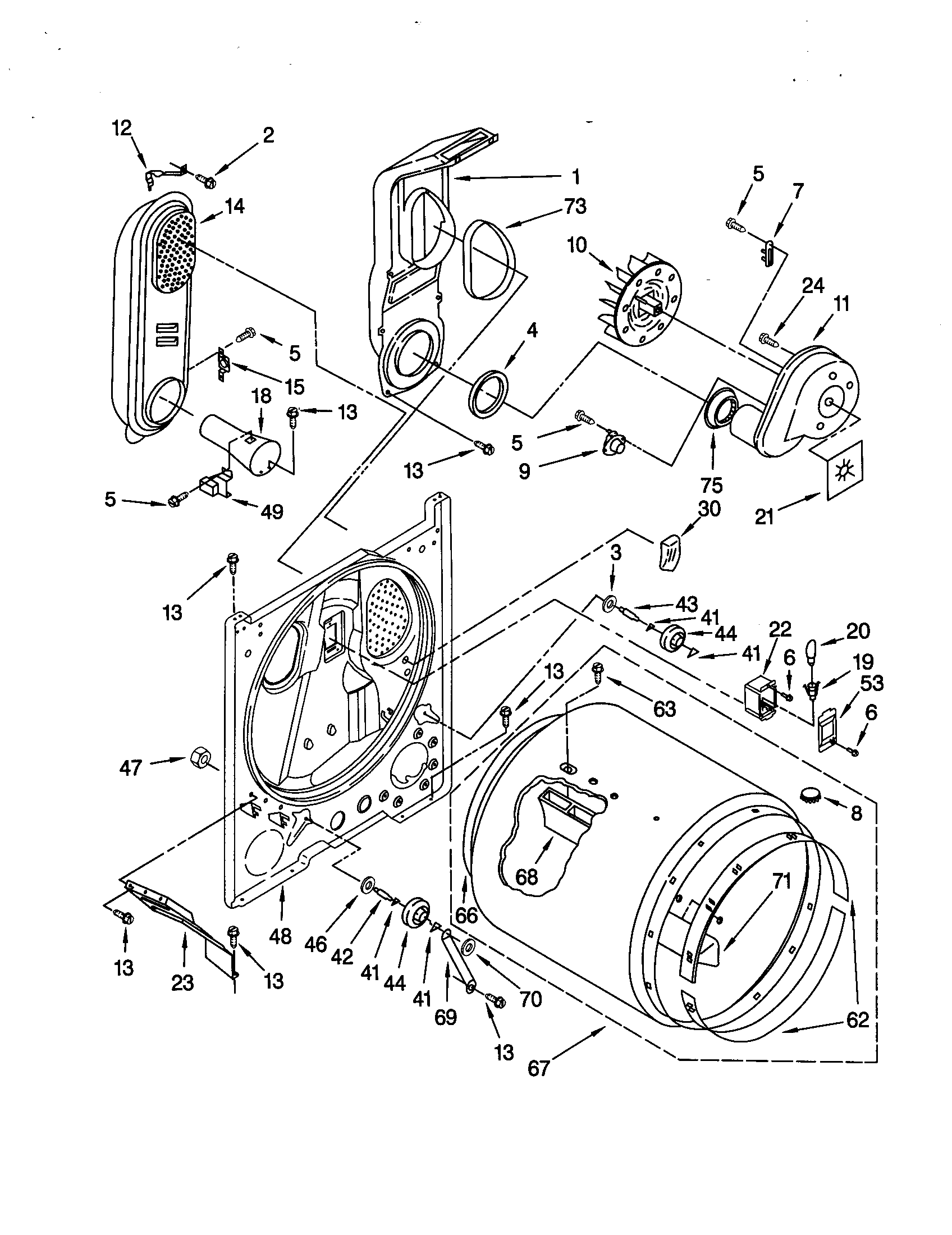 Whirlpool LGQ8857JT0 bulkhead diagram