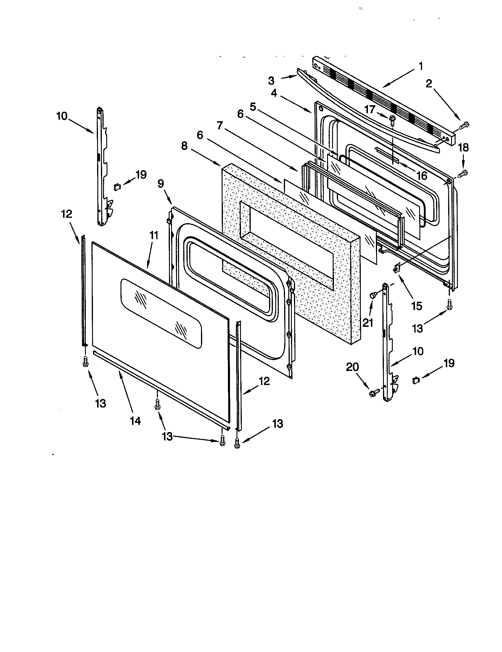 Whirlpool RF370PXGQ1 door diagram