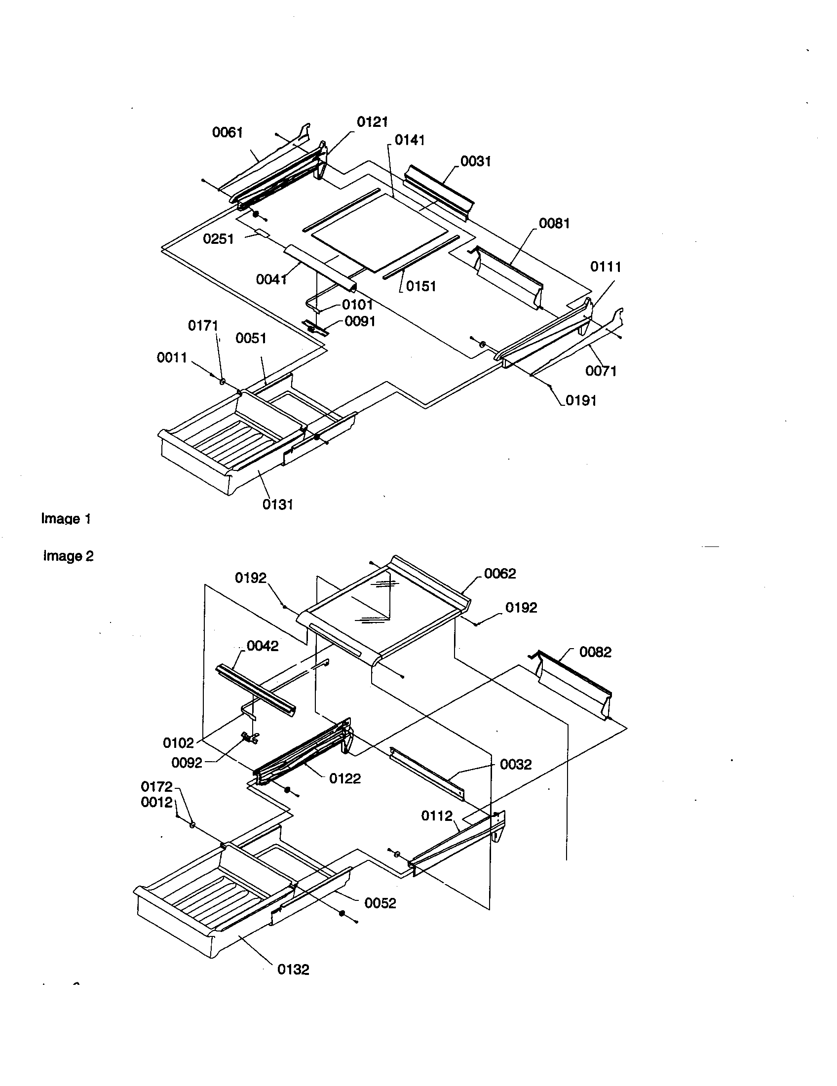 Amana TXI21VW-P1320602WW meatkeeper assembly diagram