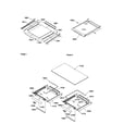 Amana TX21VW-P1315905WW shelving/crisper frame assembly diagram