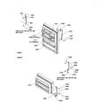 Amana TX21VL-P1315905WL door handles and door shelves diagram