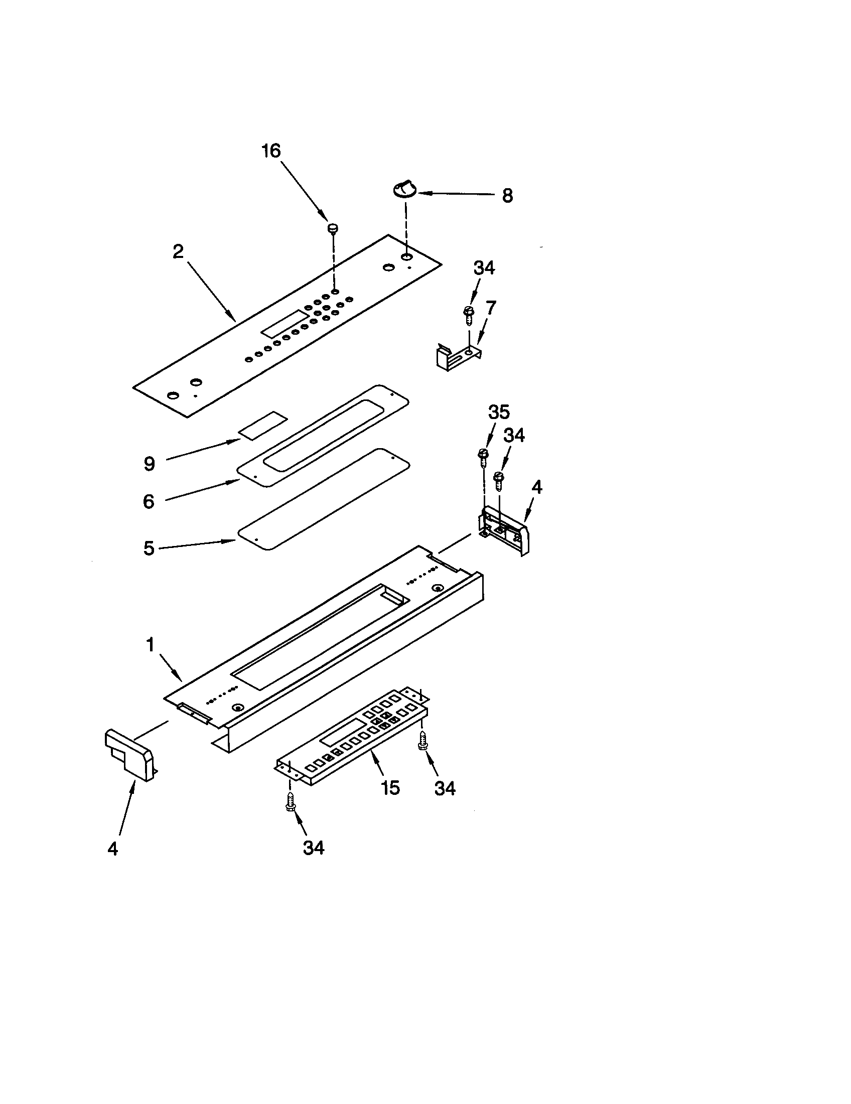 Whirlpool GW395LEGB2 control panel diagram