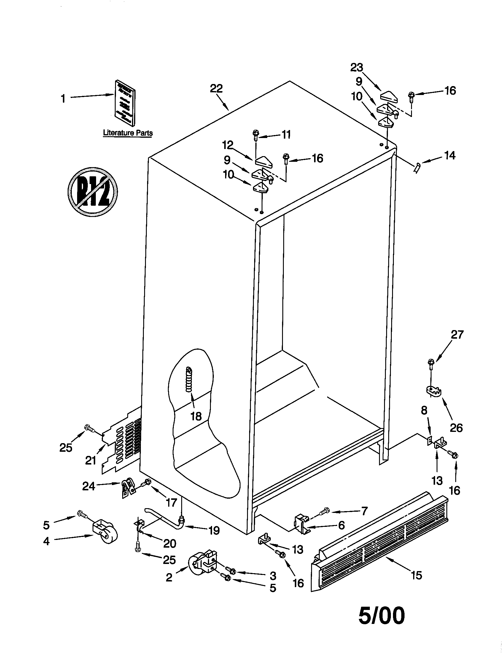 Kenmore 10659545992 cabinet diagram