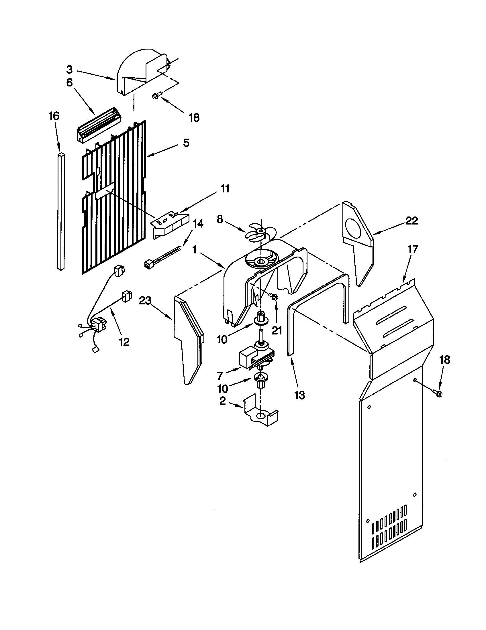 Kenmore 10659212991 air flow diagram