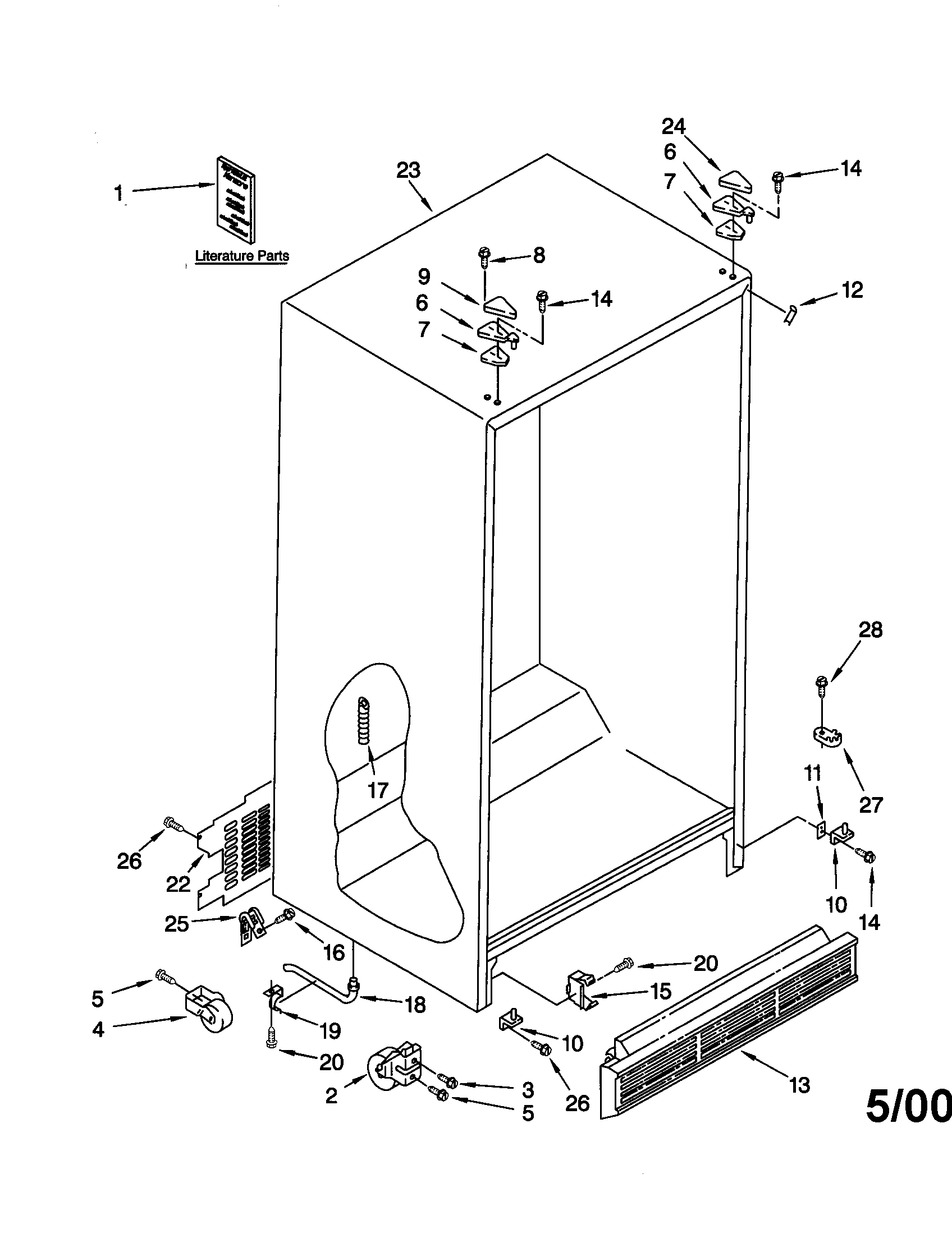 Kenmore 10659745992 cabinet diagram