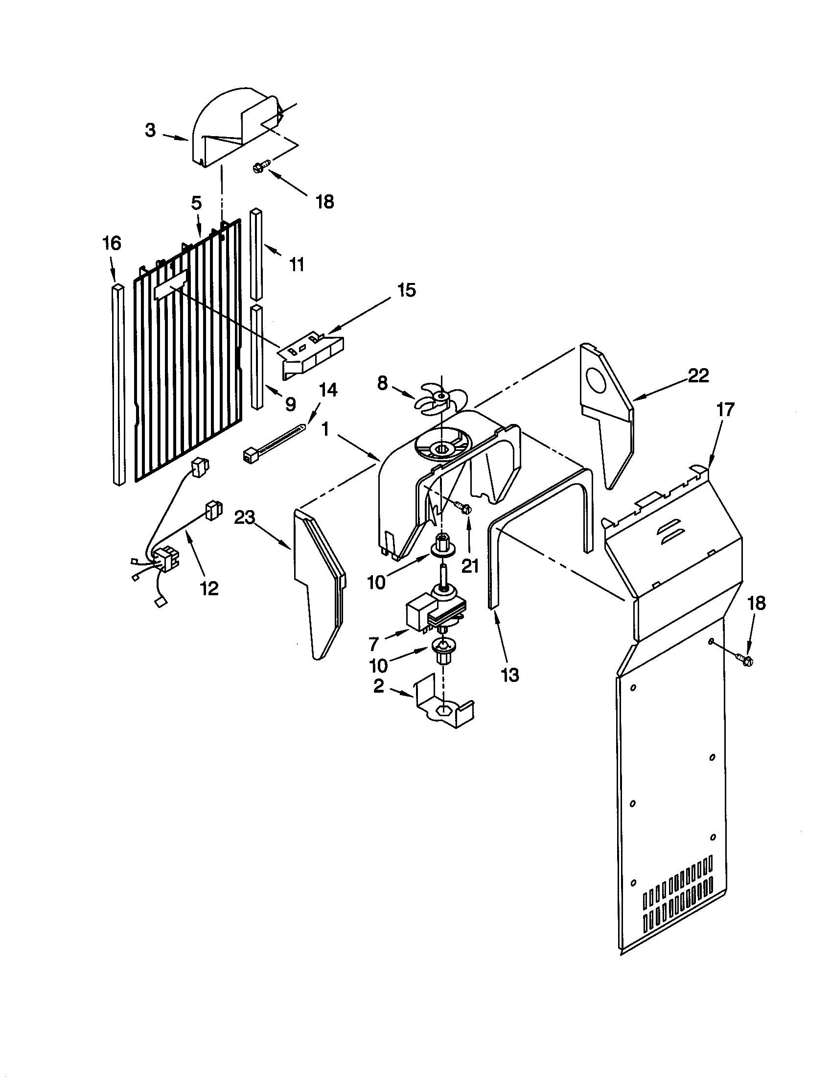 Kenmore 10659709992 air flow diagram