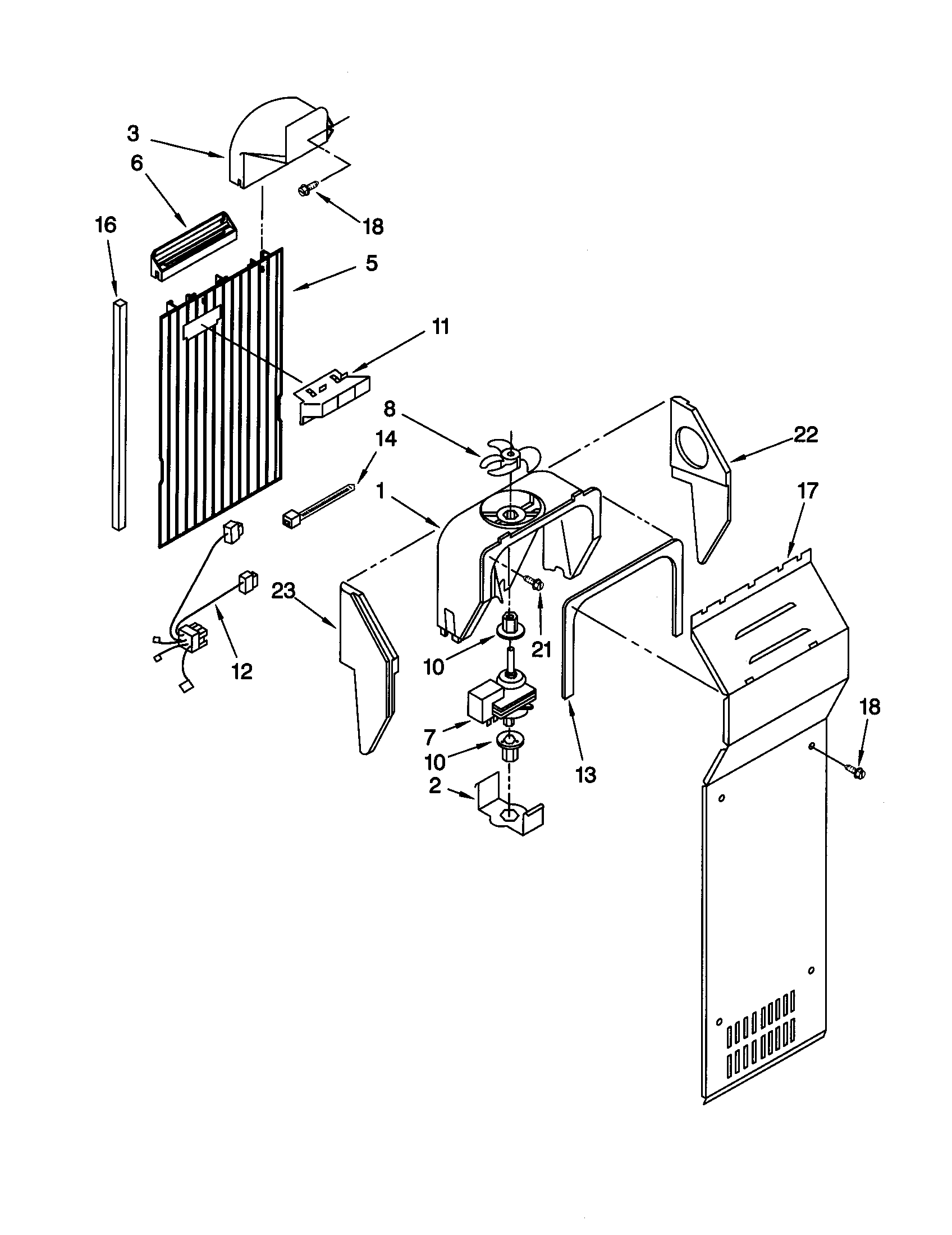 Kenmore 10650032001 air flow diagram