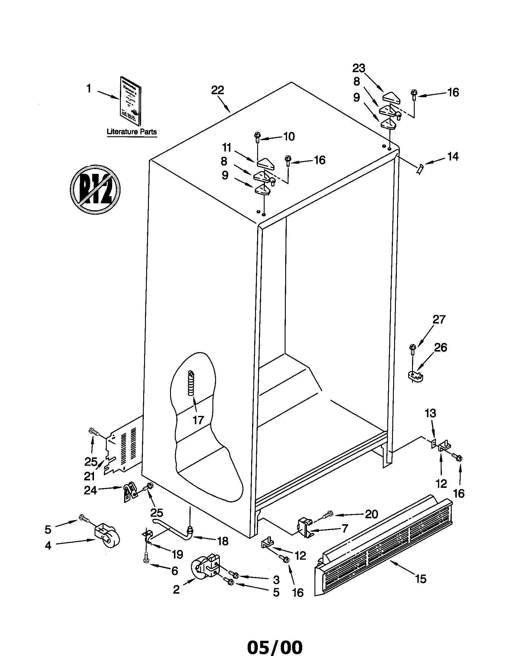 Kenmore 10659028992 cabinet diagram