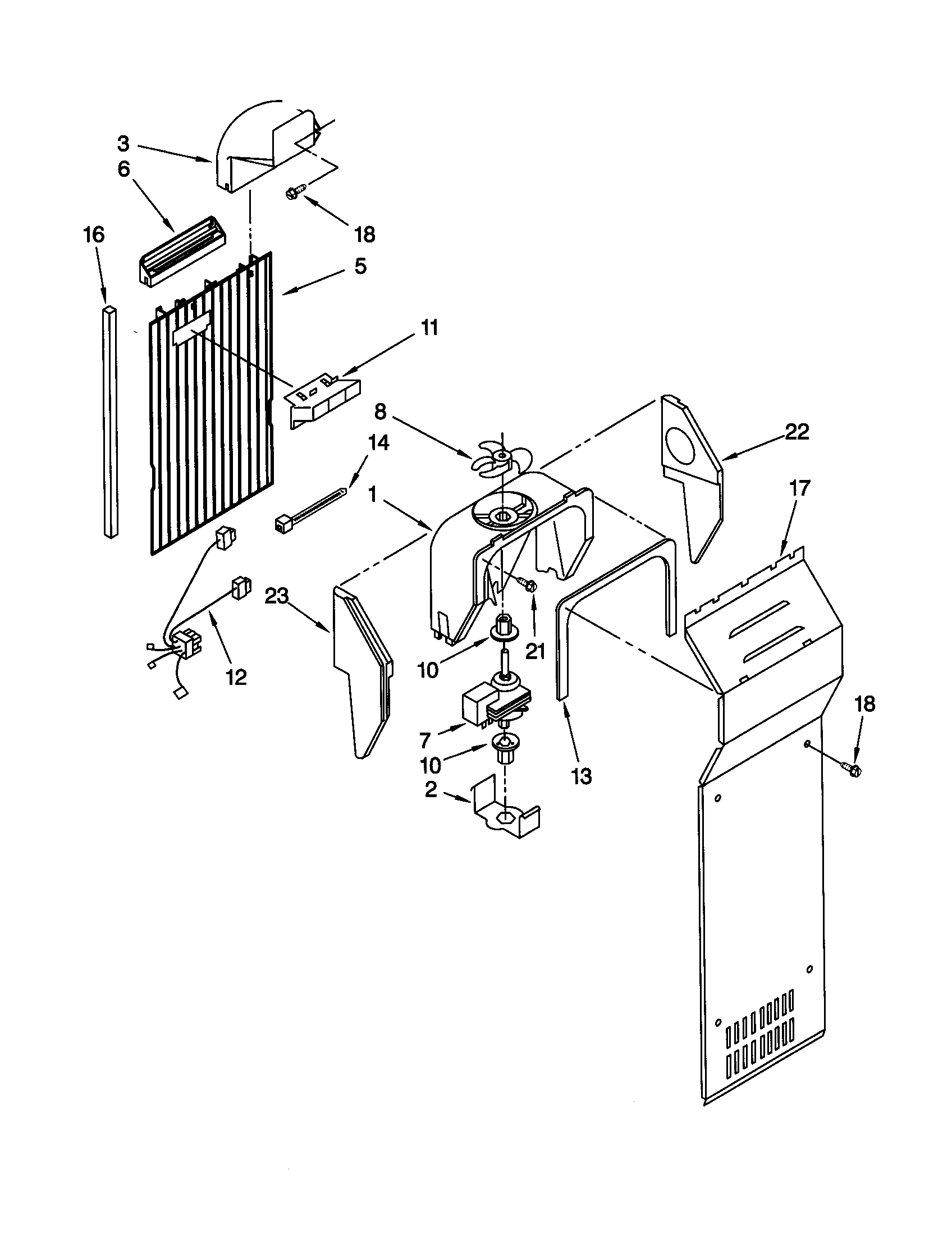 Kenmore 10659097991 air flow diagram