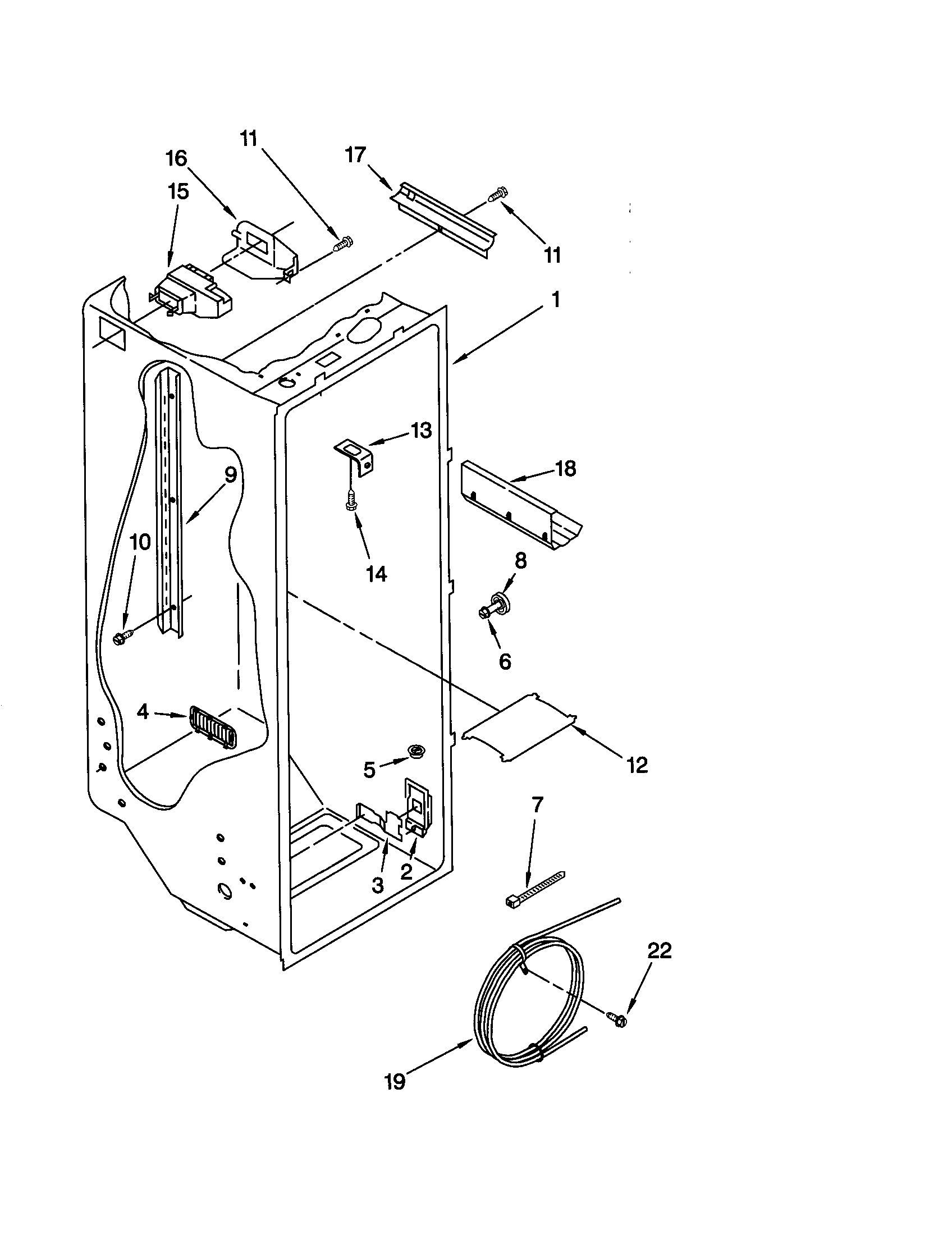 Kenmore 10659045992 refrigerator liner diagram