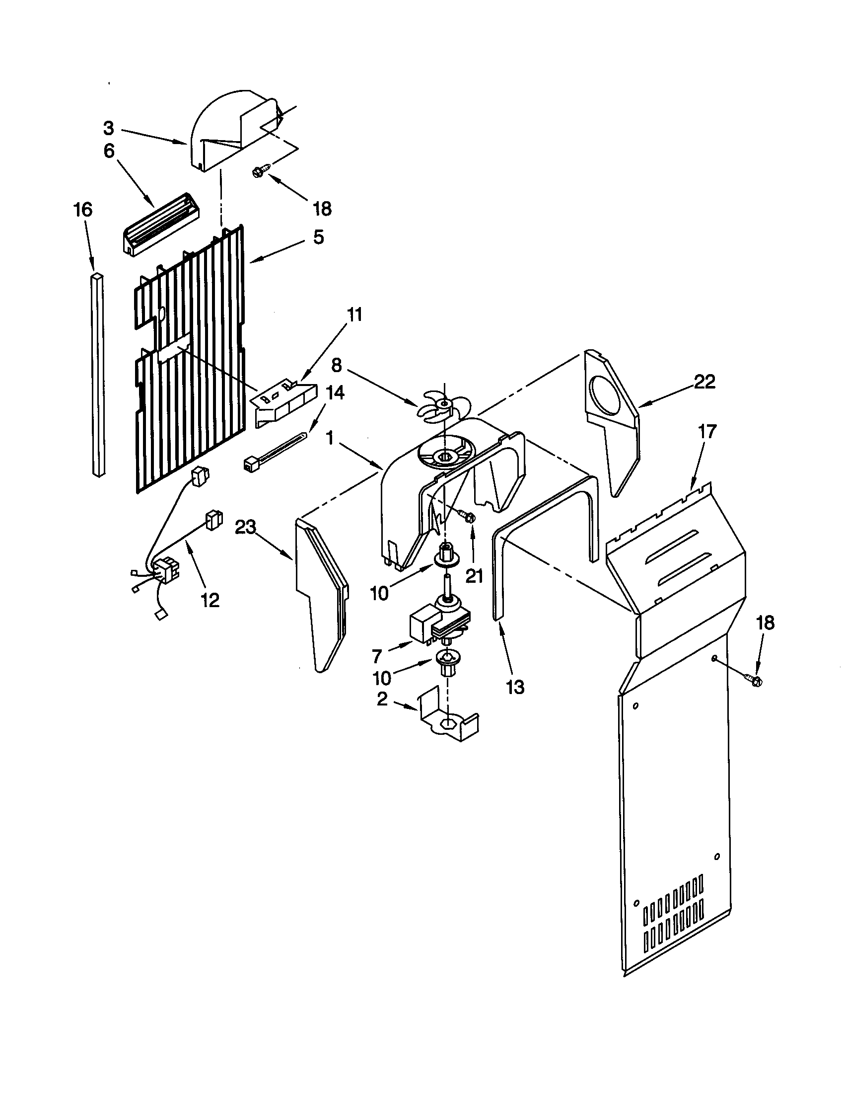Kenmore 10659045992 air flow diagram